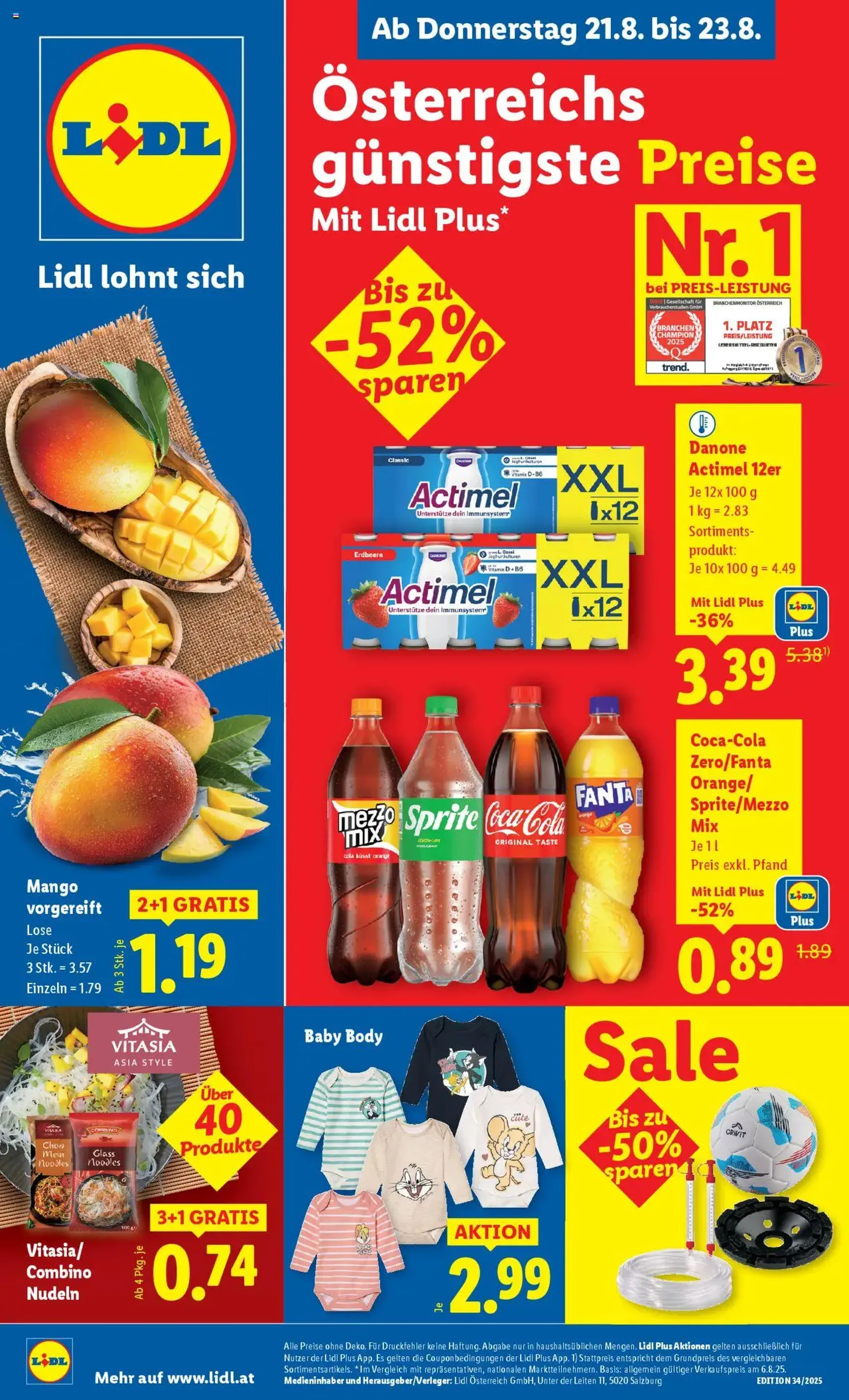 Lidl Flugblatt - Gültiger Prospekt ab 21.08.2025, Seite 1 von insgesamt 45