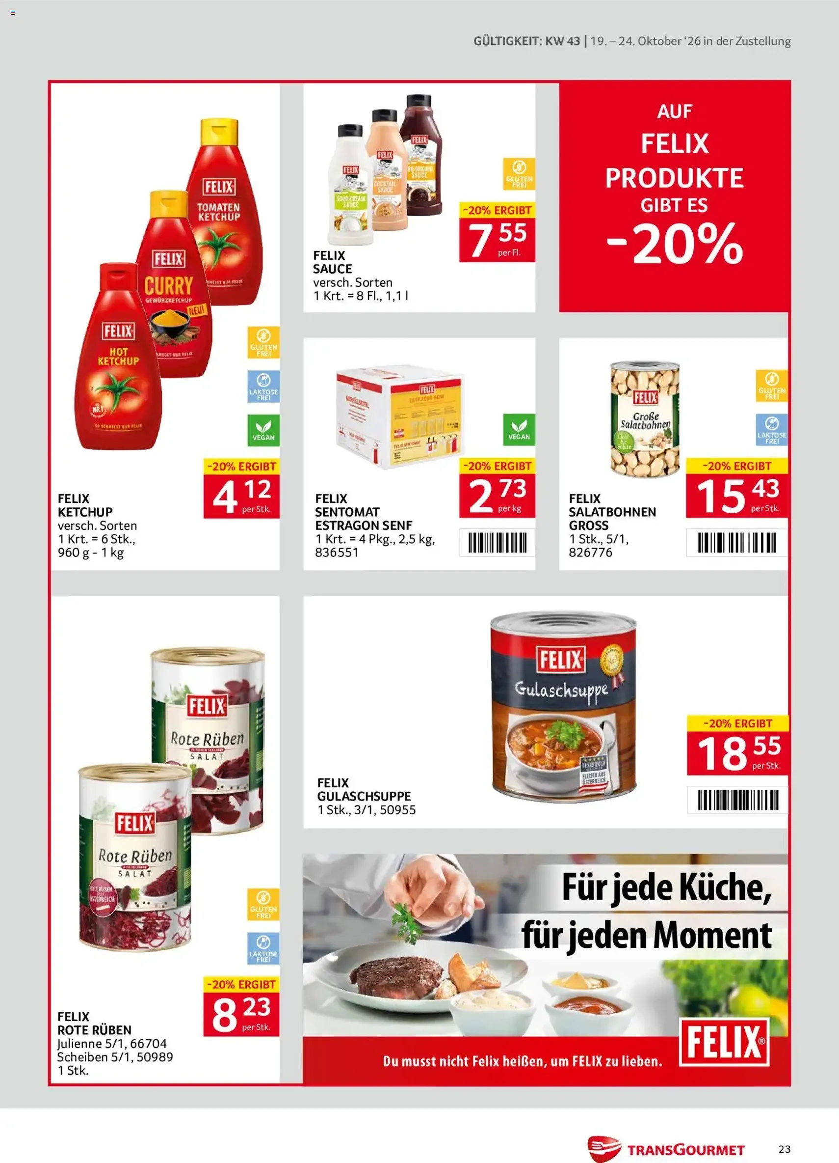 Transgourmet Flugblatt - Gültiger Prospekt ab 19.10.2026, Seite 23 von insgesamt 40