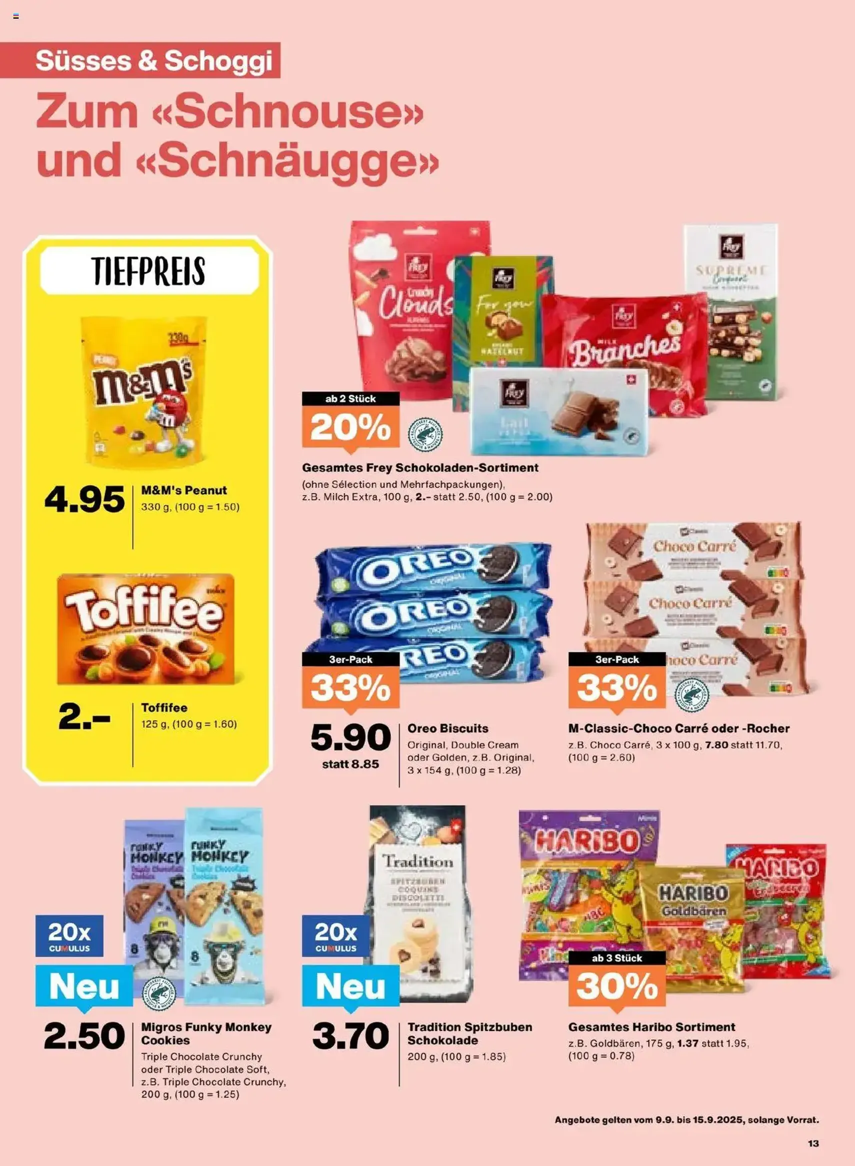 Migros Aktionen - Gültiger Prospekt ab 09.09.2025, Seite 13 von insgesamt 20 Migros Aktionen - Gültiger Prospekt ab 09.09.2025, Seite 13 von insgesamt 20
