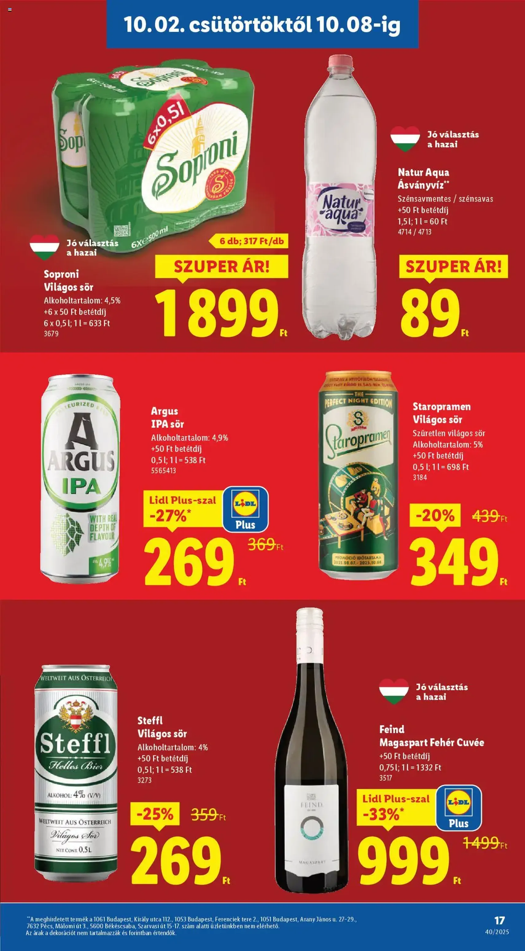 Lidl Akciós újság - 2025.10.02. érvényes szórólap 17 oldal 76 oldalból Lidl Akciós újság - 2025.10.02. érvényes szórólap 17 oldal 76 oldalból