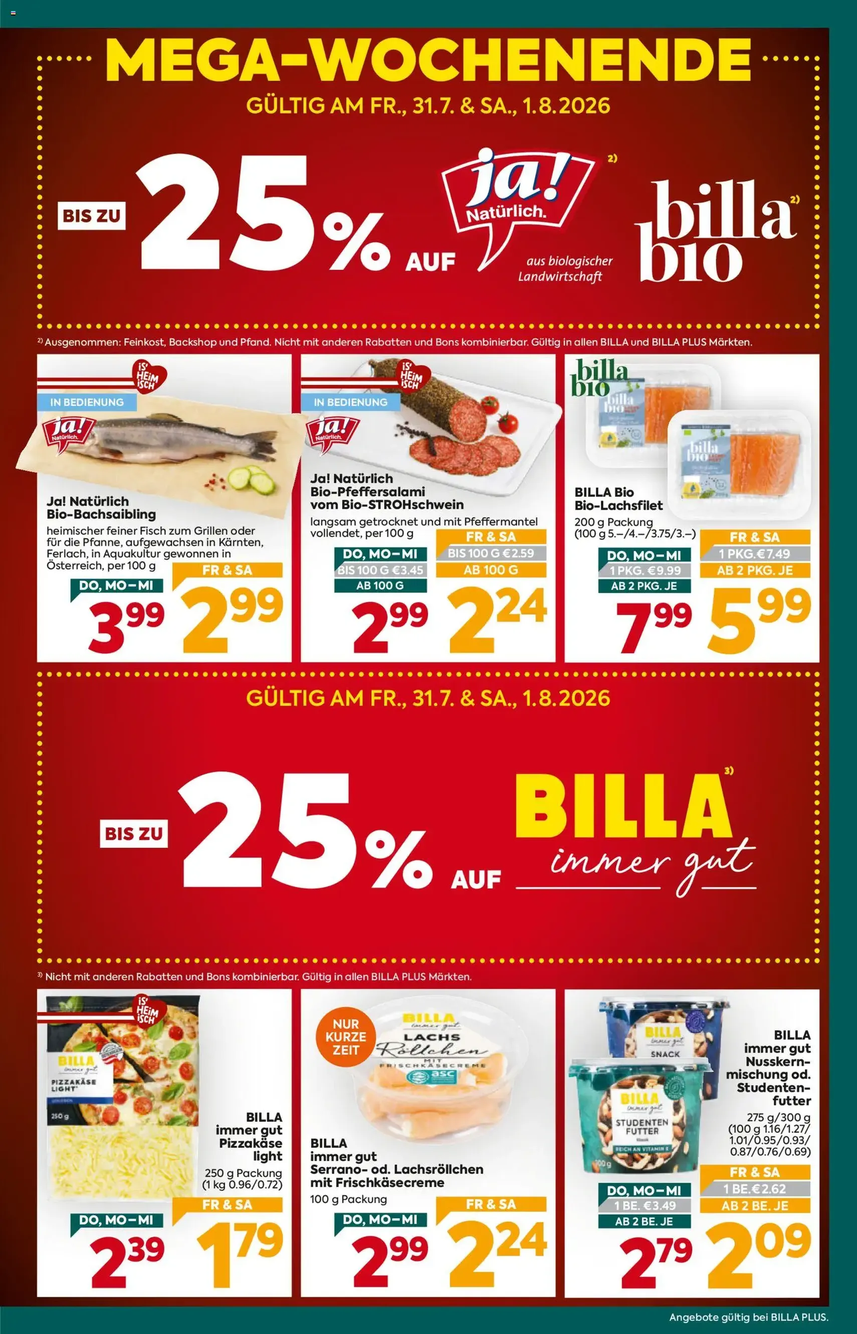 Billa Plus Flugblatt - Gültiger Prospekt ab 30.07.2026, Seite 3 von insgesamt 16