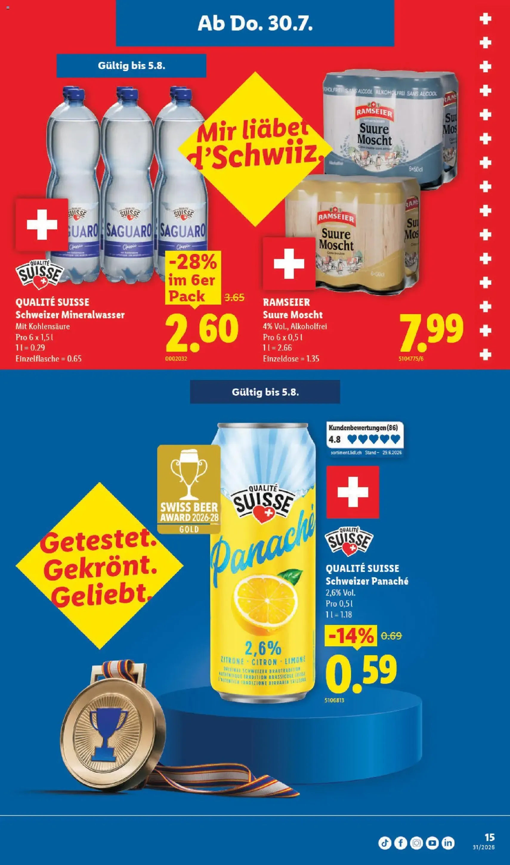 Lidl aktionen - Gültiger Prospekt ab 30.07.2026, Seite 15 von insgesamt 34