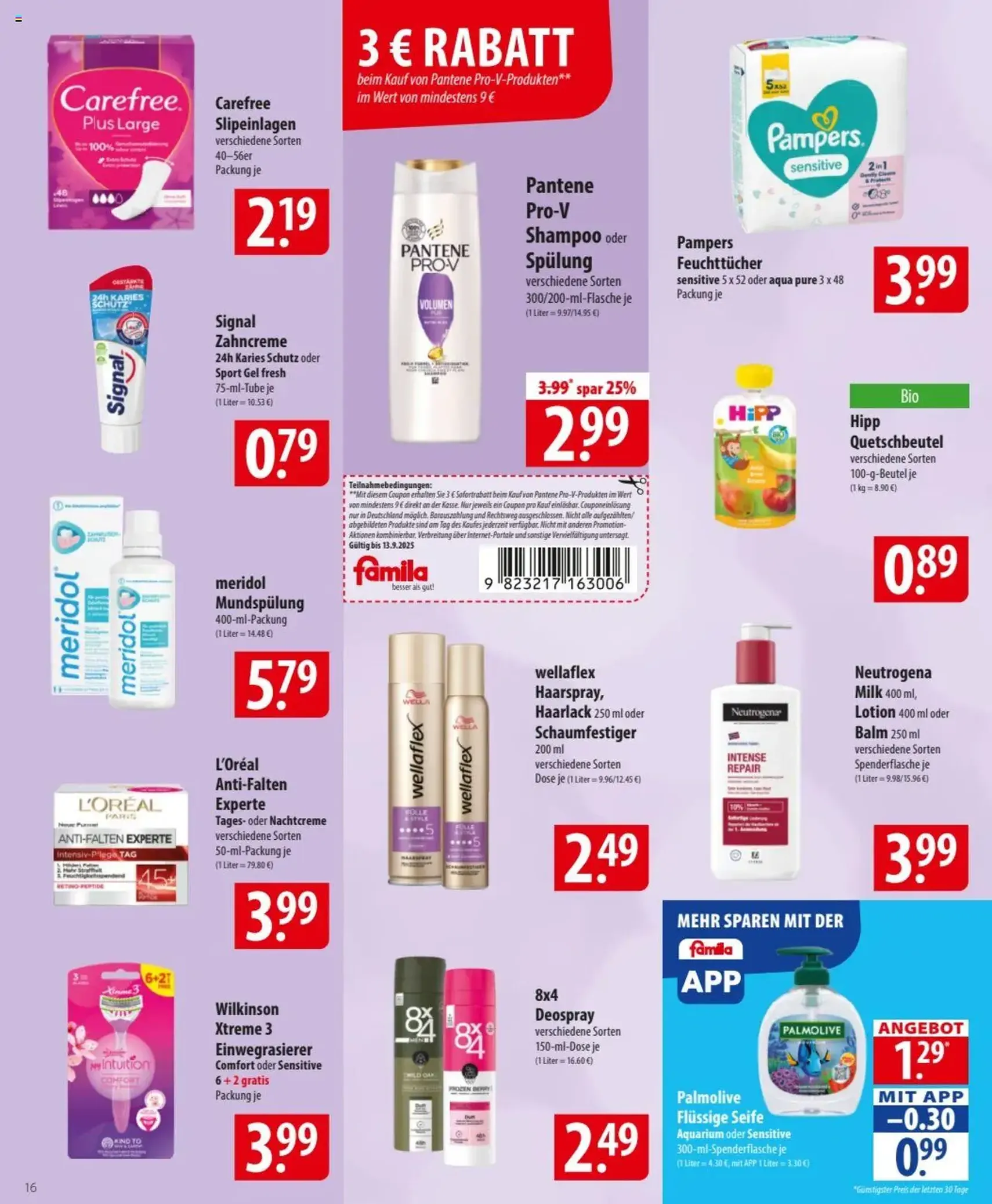 Famila Prospekt - Gültiger Prospekt ab 08.09.2025, Seite 16 von insgesamt 24 Famila Prospekt - Gültiger Prospekt ab 08.09.2025, Seite 16 von insgesamt 24