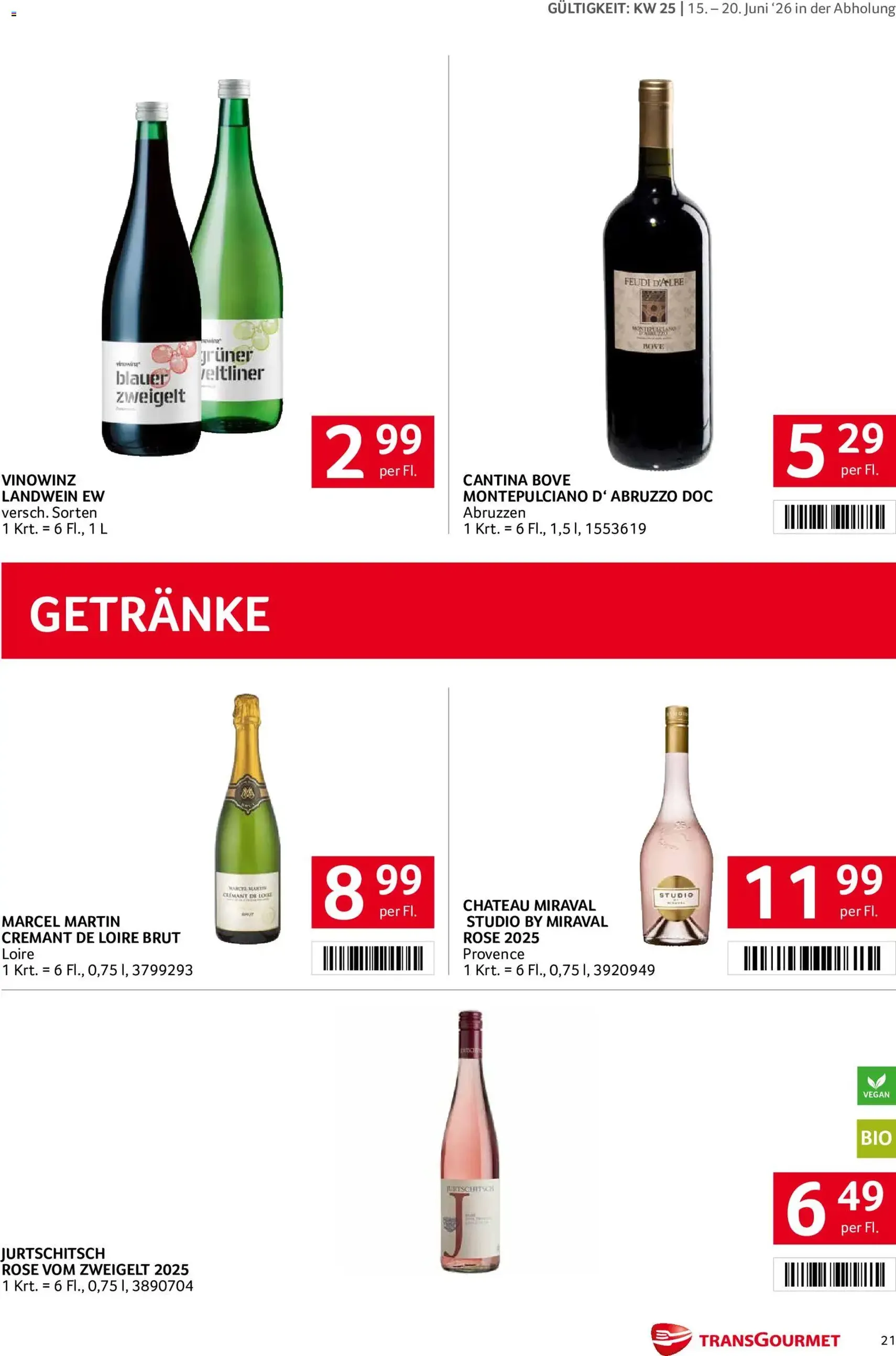 Transgourmet Flugblatt - Gültiger Prospekt ab 15.06.2026, Seite 21 von insgesamt 32