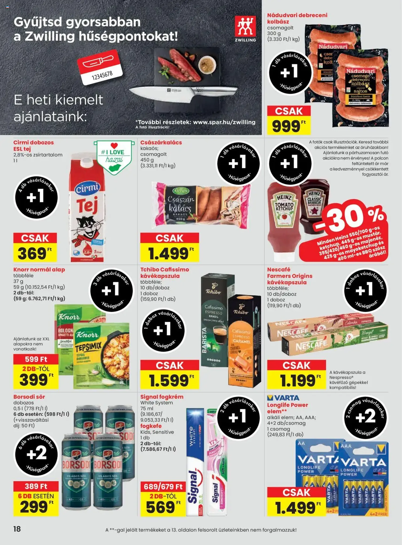 Spar Akciós újság - 2025.10.16. érvényes szórólap 18 oldal 20 oldalból Spar Akciós újság - 2025.10.16. érvényes szórólap 18 oldal 20 oldalból