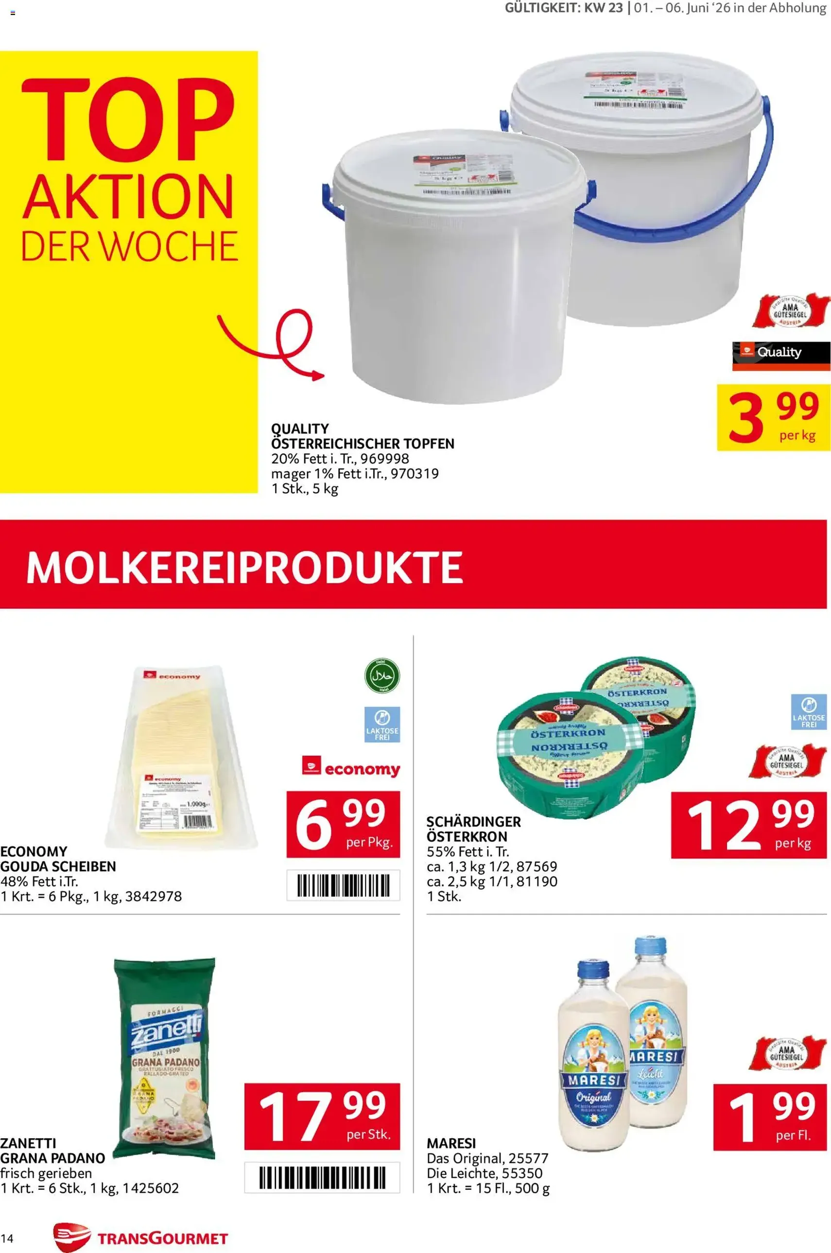 Transgourmet Flugblatt - Gültiger Prospekt ab 01.06.2026, Seite 14 von insgesamt 36