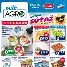 Milk Agro leták - náhľad letáku platný od 05.08.2026
