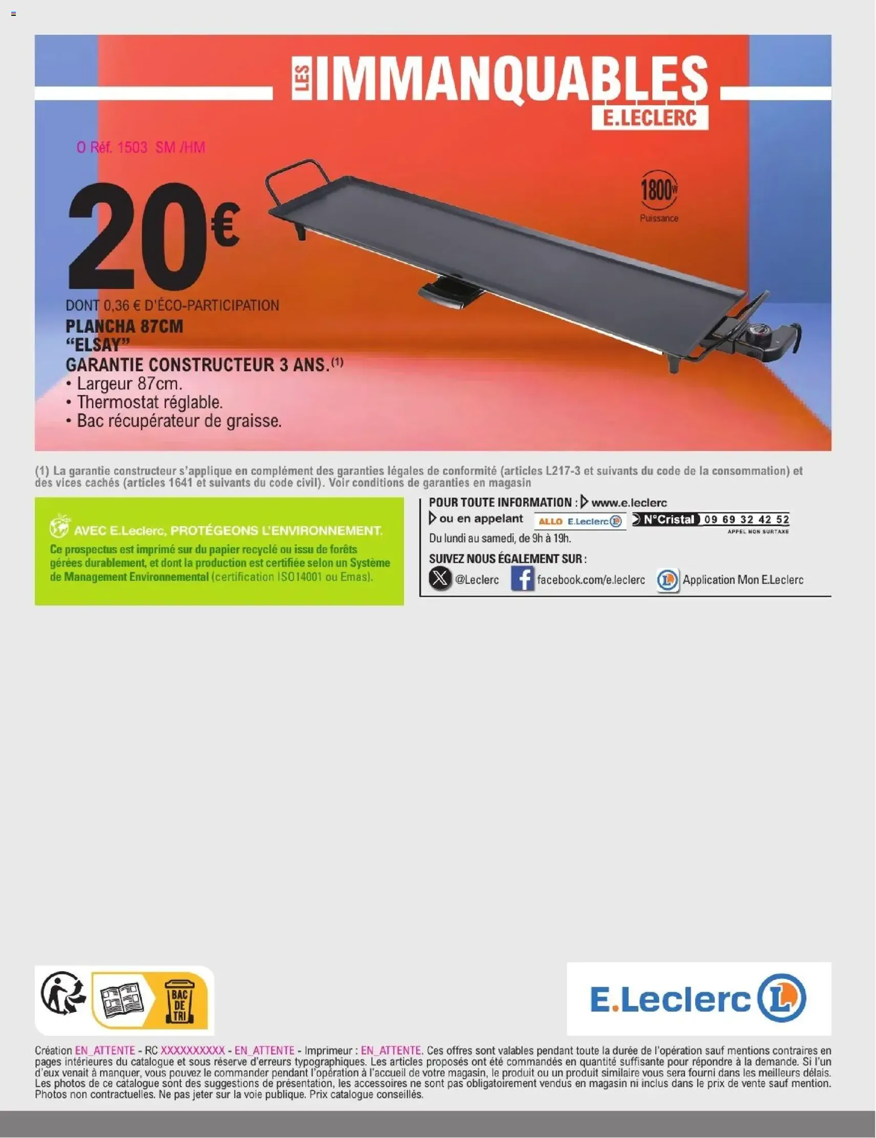 E.Leclerc catalogue de la semaine 22 - brochure valable à partir du 26/05/2026, page 58 sur 66
