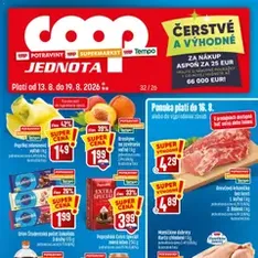 COOP Jednota leták - náhľad letáku platný od 13.08.2026