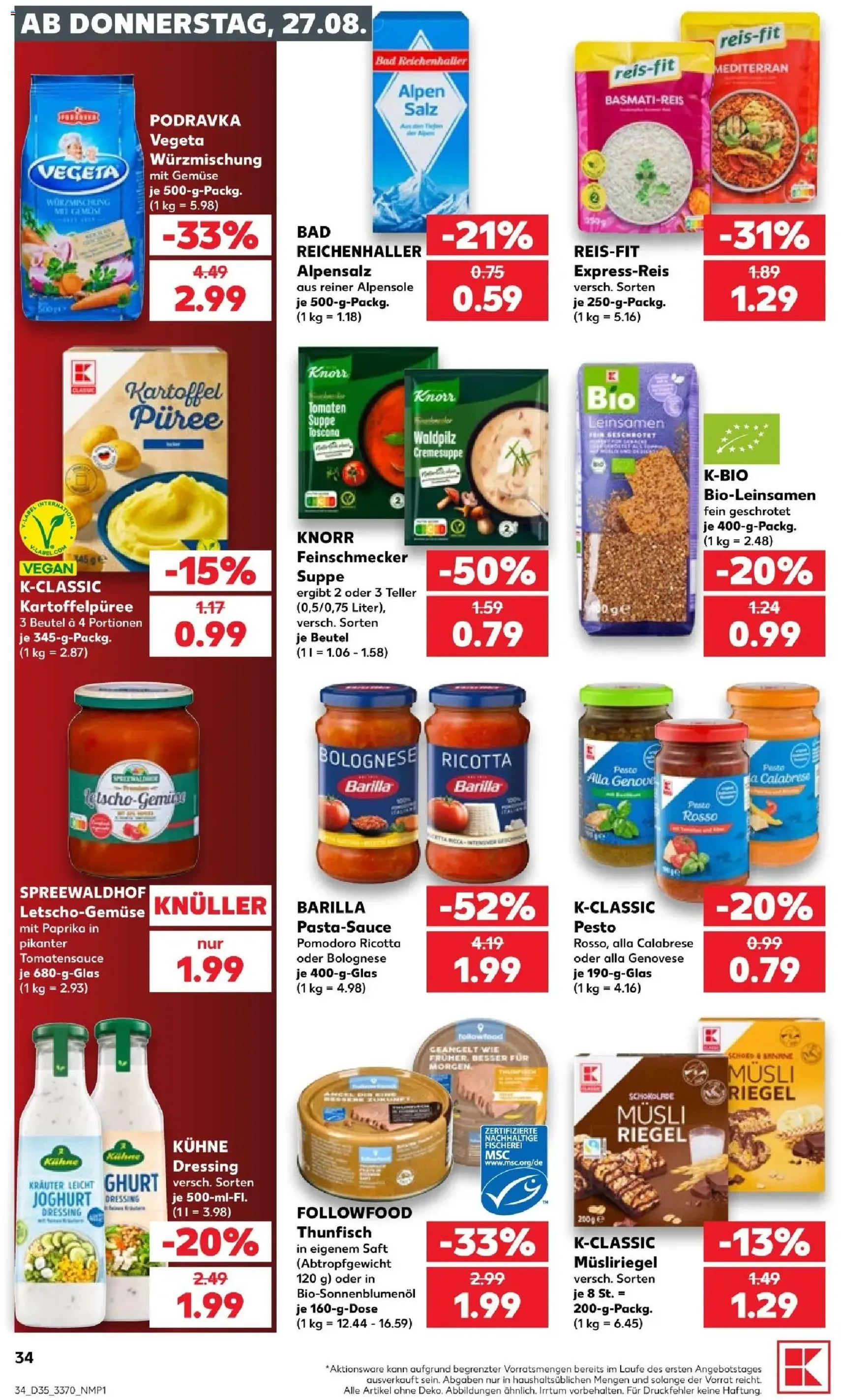 Kaufland Prospekt - Gültiger Prospekt ab 27.08.2026, Seite 34 von insgesamt 60