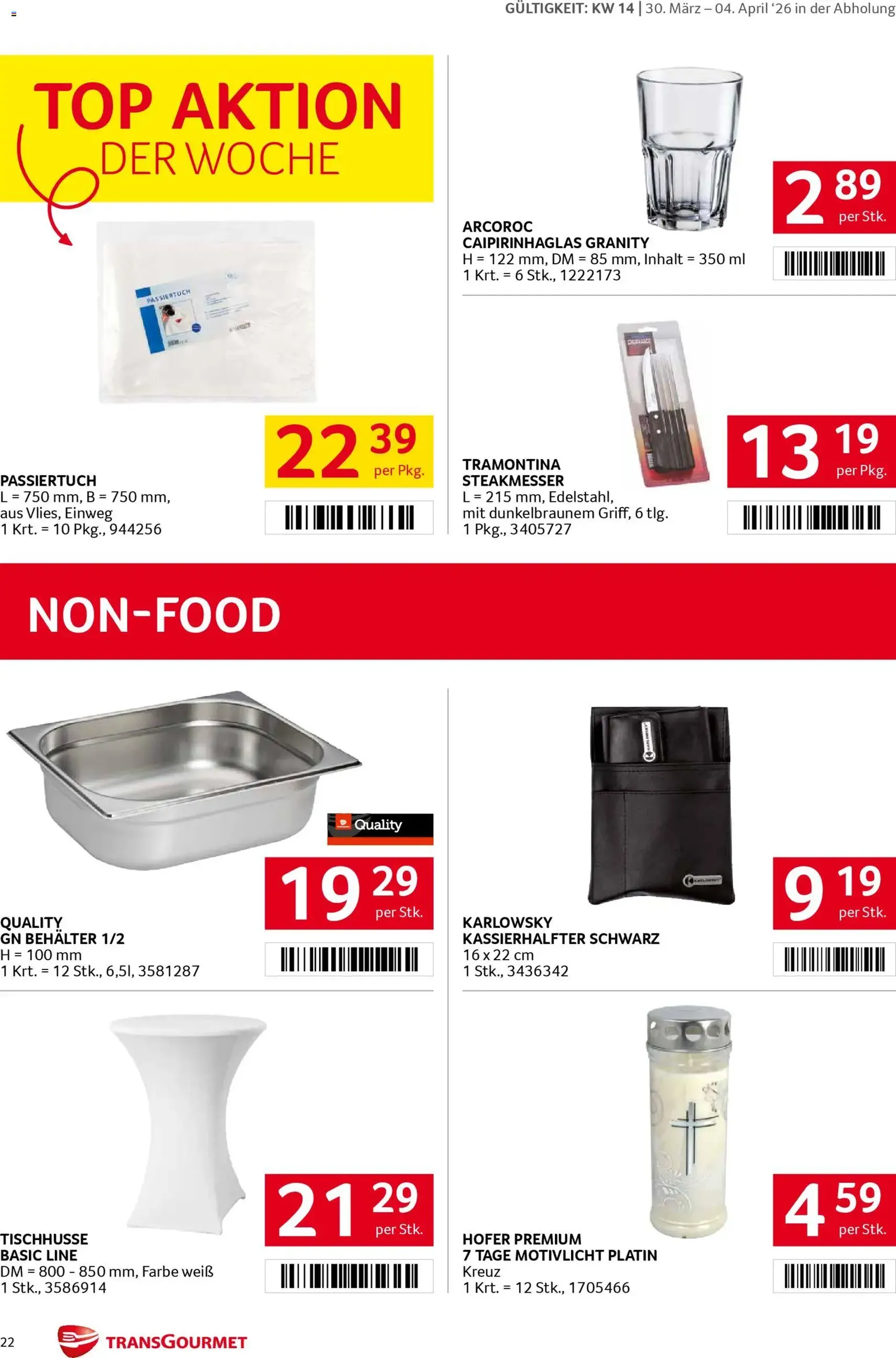 Transgourmet Flugblatt - Gültiger Prospekt ab 30.03.2026, Seite 21 von insgesamt 31