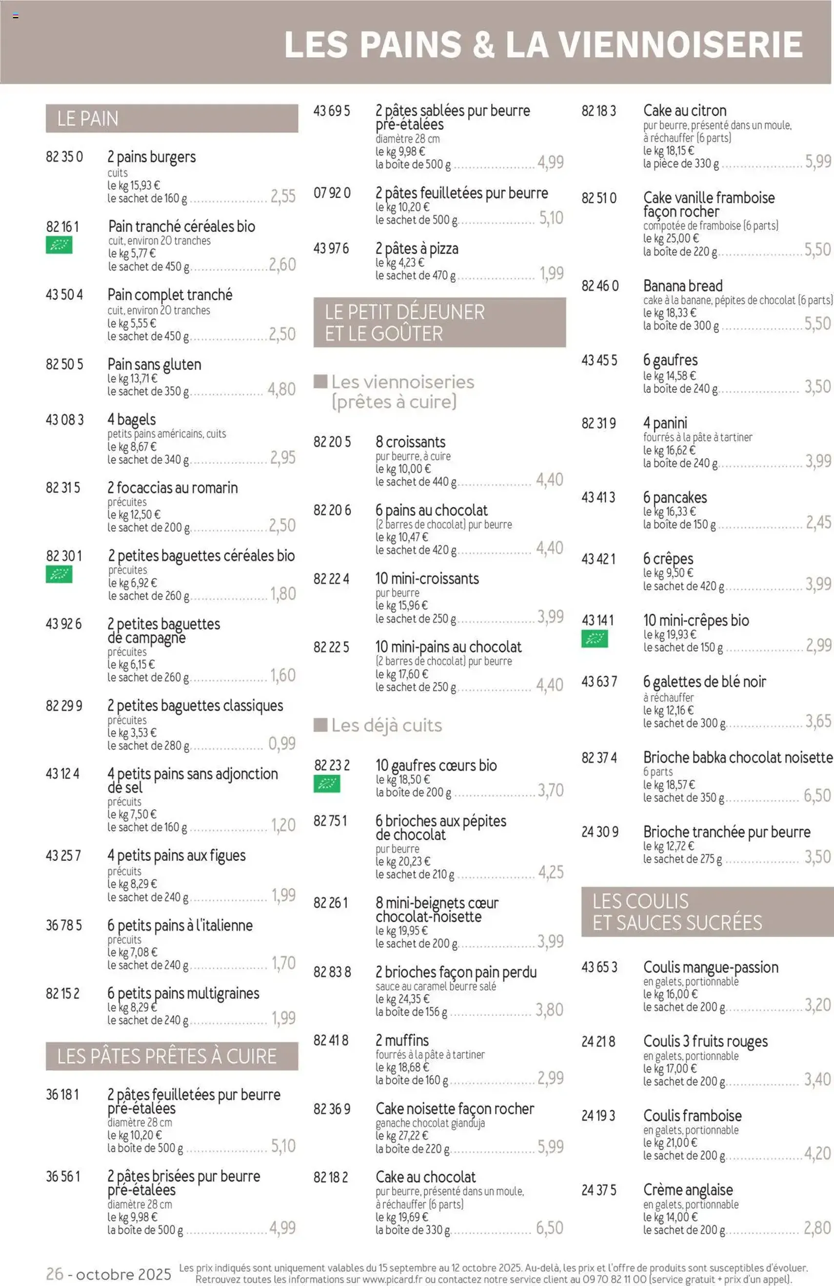 Picard catalogue - brochure valable à partir du 15/09/2025, page 26 sur 36 Picard catalogue - brochure valable à partir du 15/09/2025, page 26 sur 36