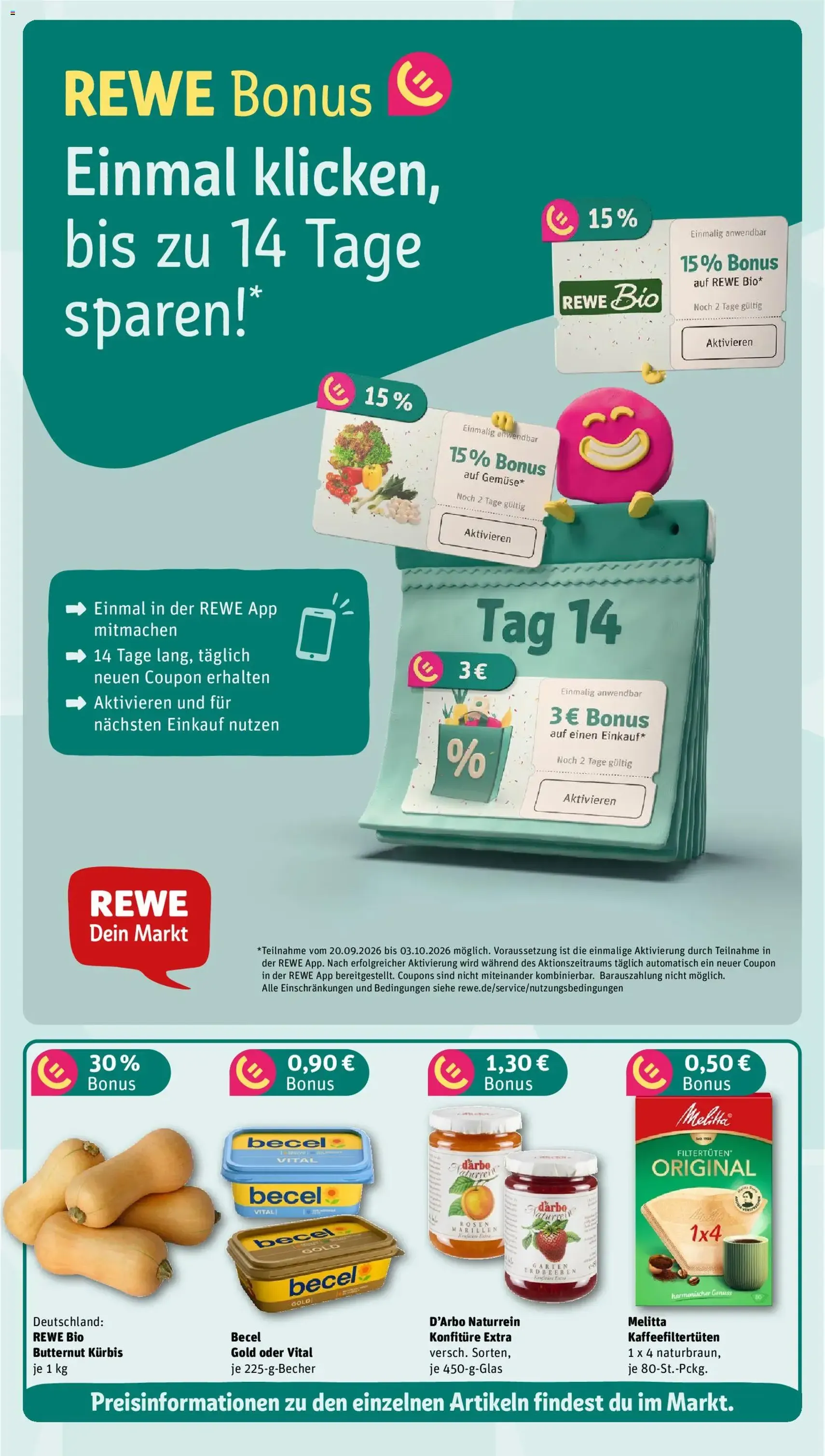Rewe Prospekt - Gültiger Prospekt ab 21.09.2026, Seite 3 von insgesamt 26