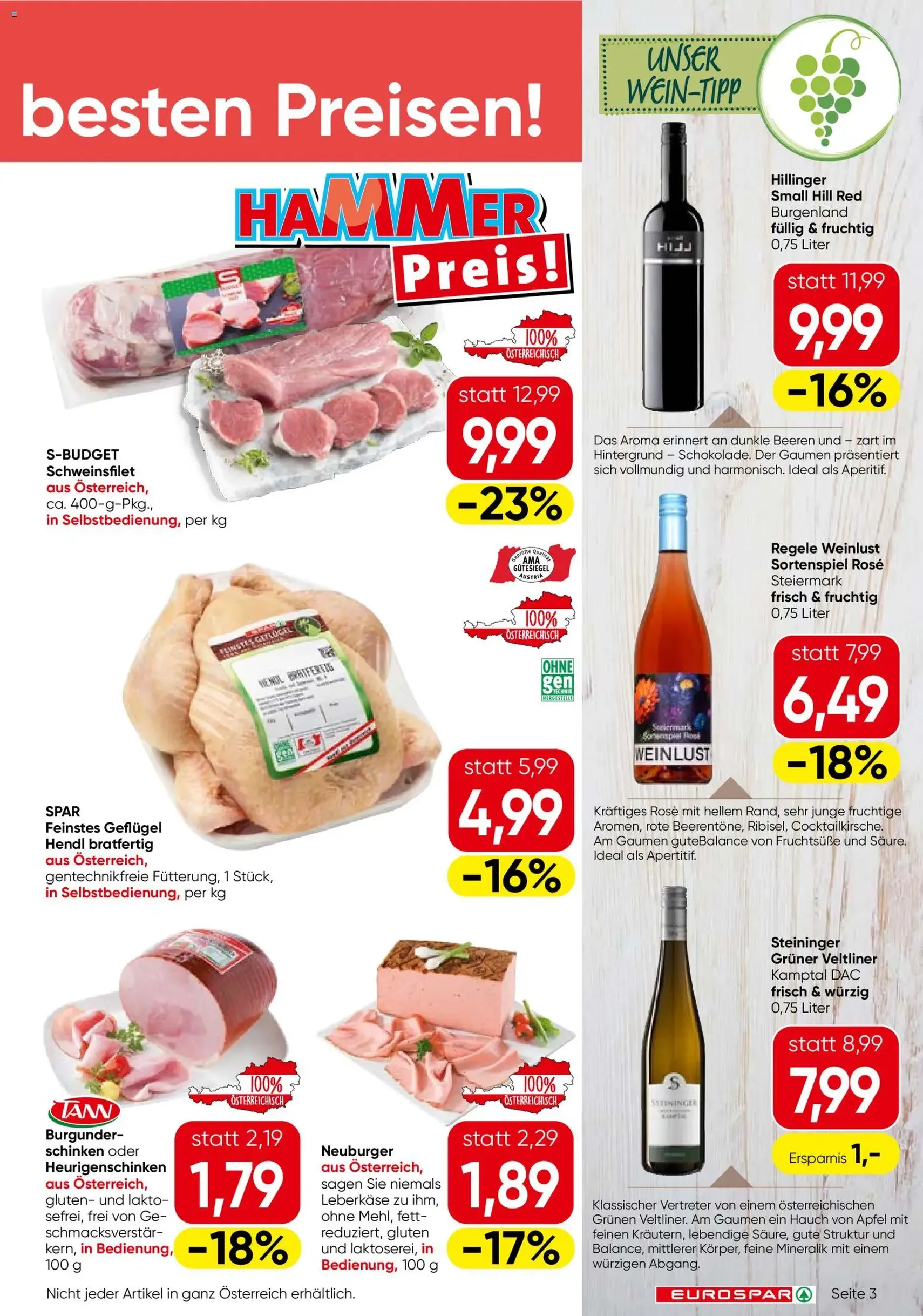 Eurospar Flugblatt - Gültiger Prospekt ab 29.01.2026, Seite 3 von insgesamt 16