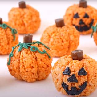 Recipe preview Easy homemade pumpkin rice krispie treats recipie
