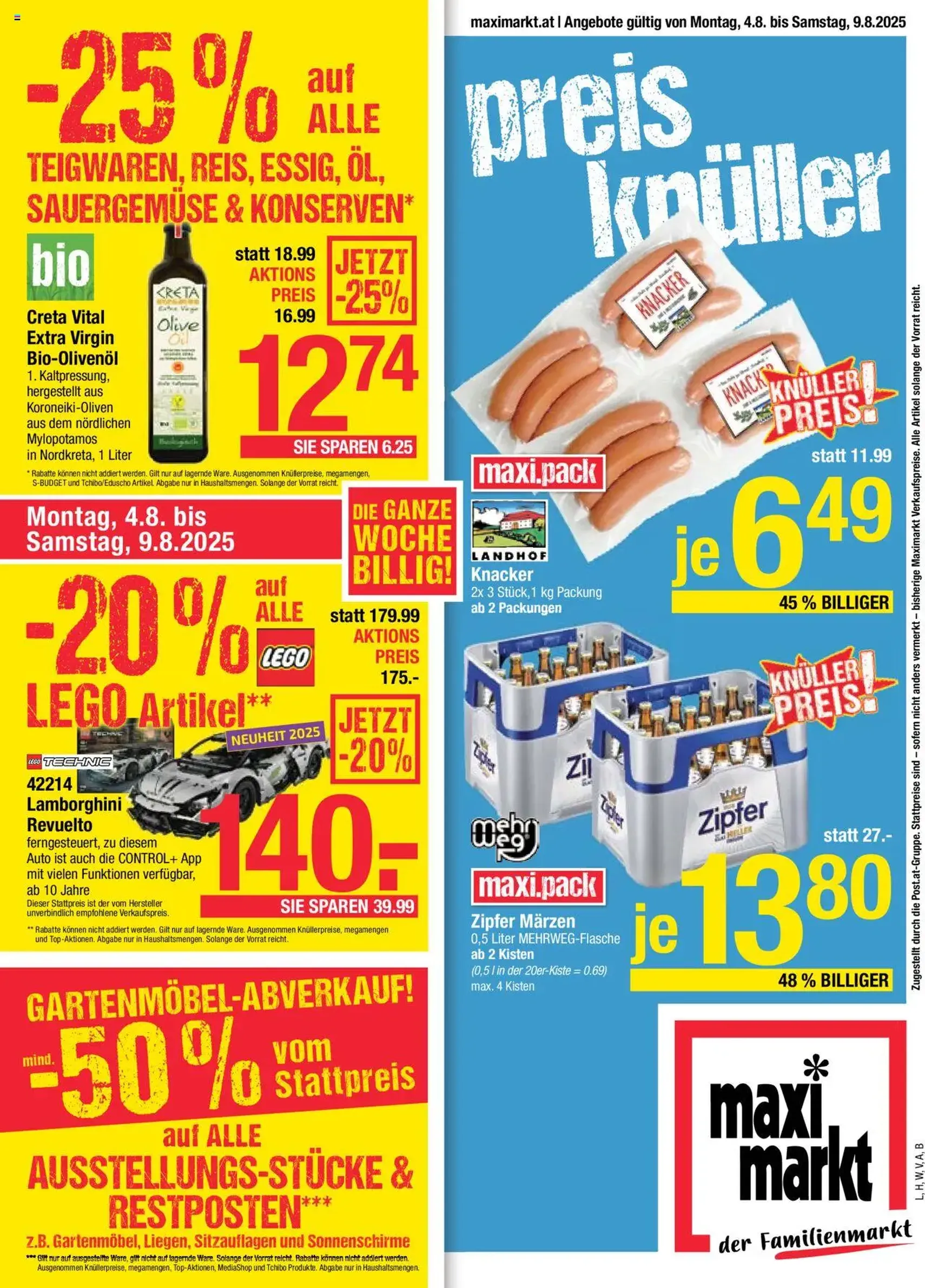 Maximarkt Flugblatt - Gültiger Prospekt ab 04.08.2025, Seite 1 von insgesamt 20 Maximarkt Flugblatt - Gültiger Prospekt ab 04.08.2025, Seite 1 von insgesamt 20