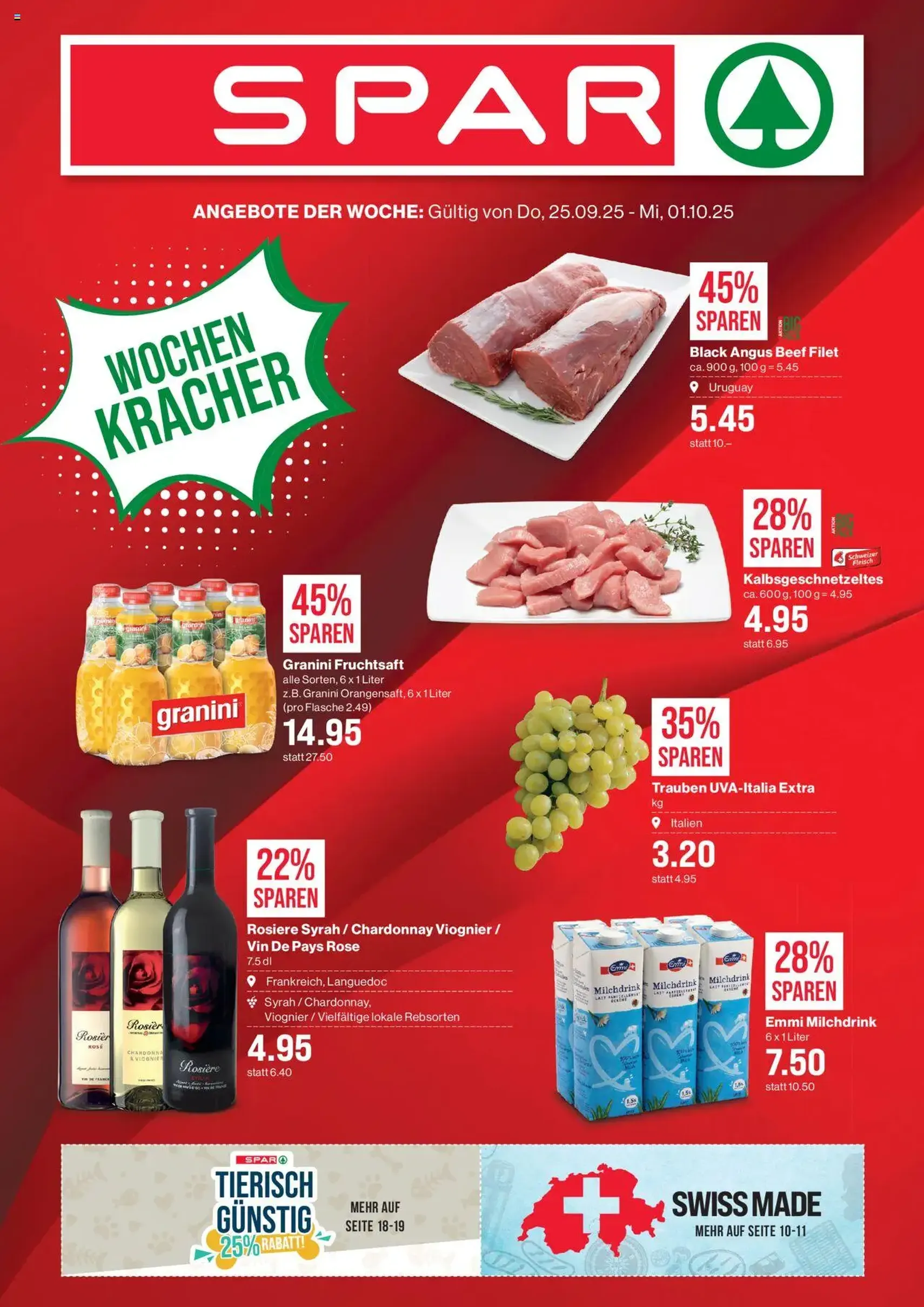 SPAR Aktionen - Gültiger Prospekt ab 25.09.2025, Seite 1 von insgesamt 24