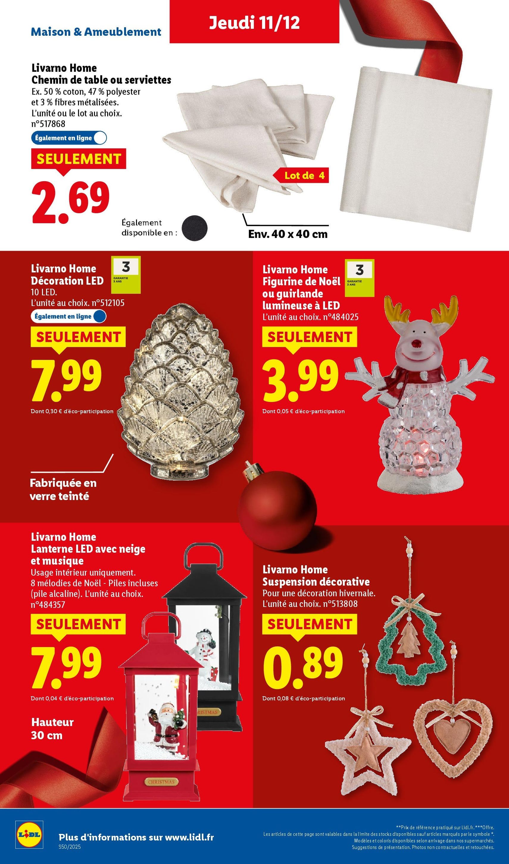LIDL catalogue semaine 50 - brochure valable à partir du 11/12/2025, page 46 sur 88