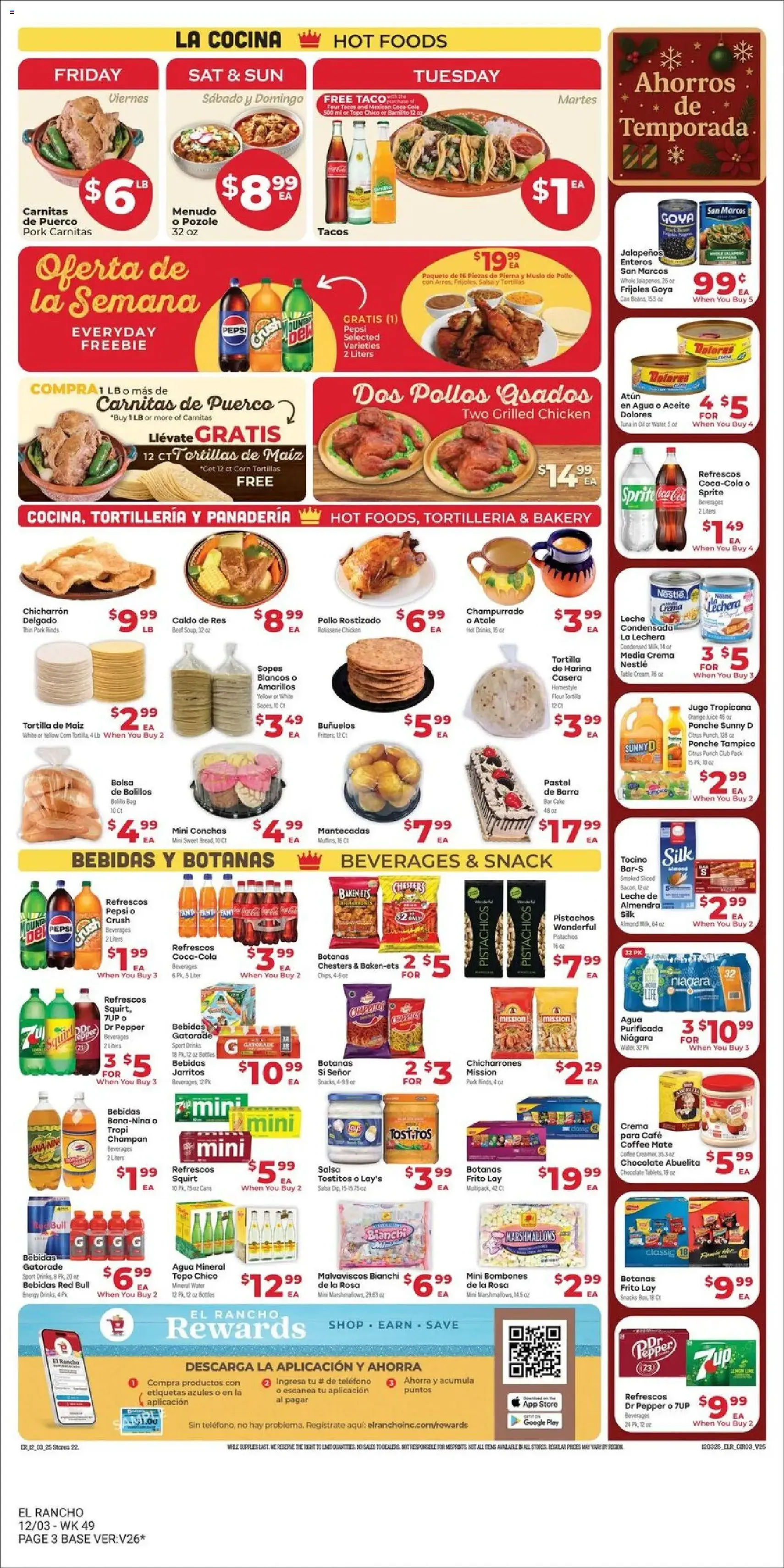 El Rancho Weekly Ad - valid flyer from 12/03/2025, page 3 of 4