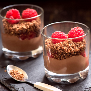 Recipe preview Gingerbread mousse with raspberries