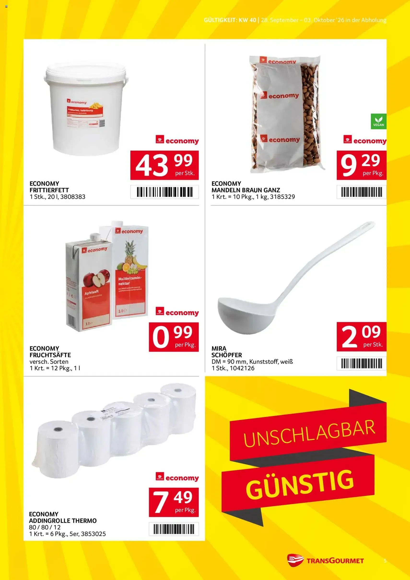 Transgourmet Flugblatt - Gültiger Prospekt ab 28.09.2026, Seite 5 von insgesamt 28
