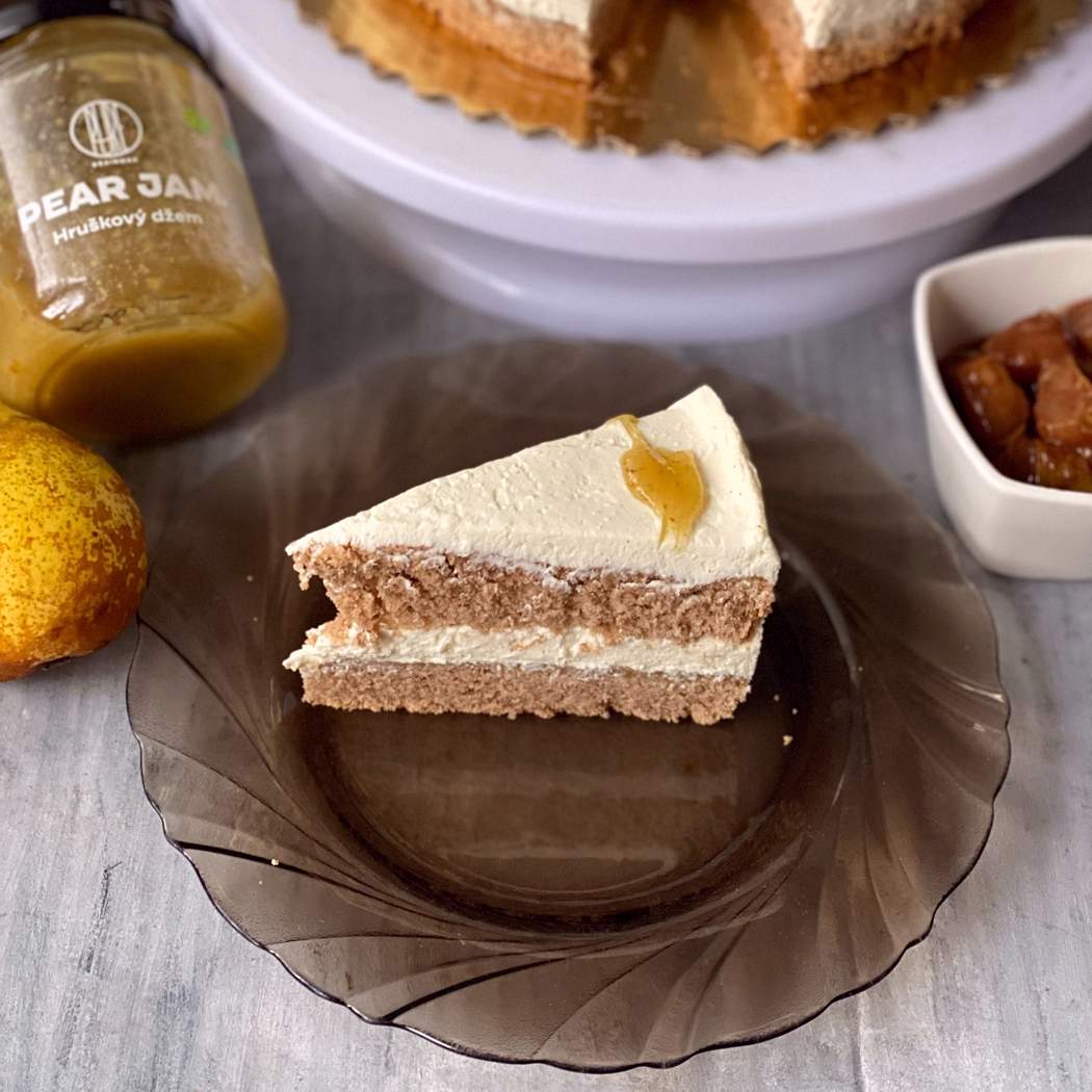 Koláč s hruškovým džemem