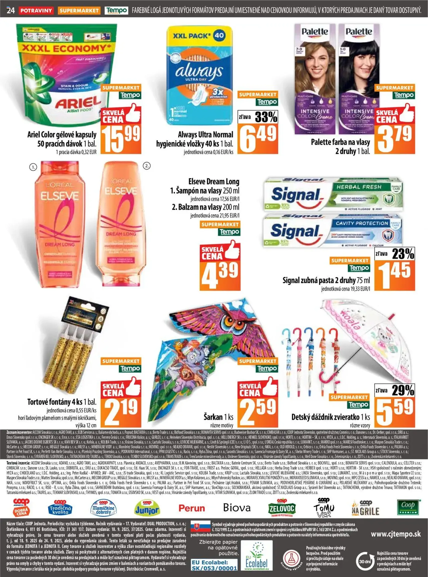 COOP Jednota leták - platný leták od 18.09.2025 strana 24 z 28
