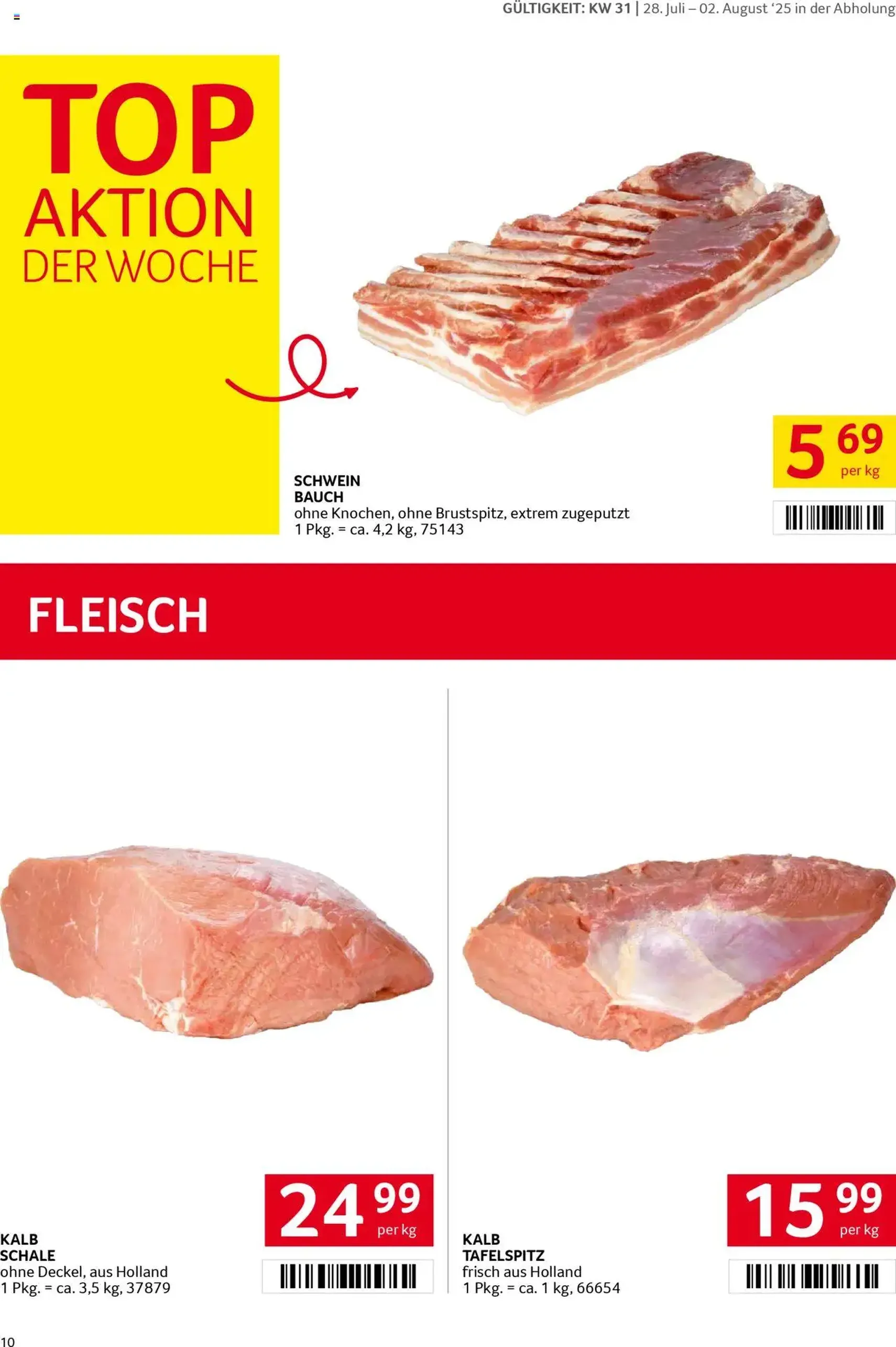 Transgourmet Flugblatt - Gültiger Prospekt ab 27.07.2025, Seite 10 von insgesamt 28 Transgourmet Flugblatt - Gültiger Prospekt ab 27.07.2025, Seite 10 von insgesamt 28