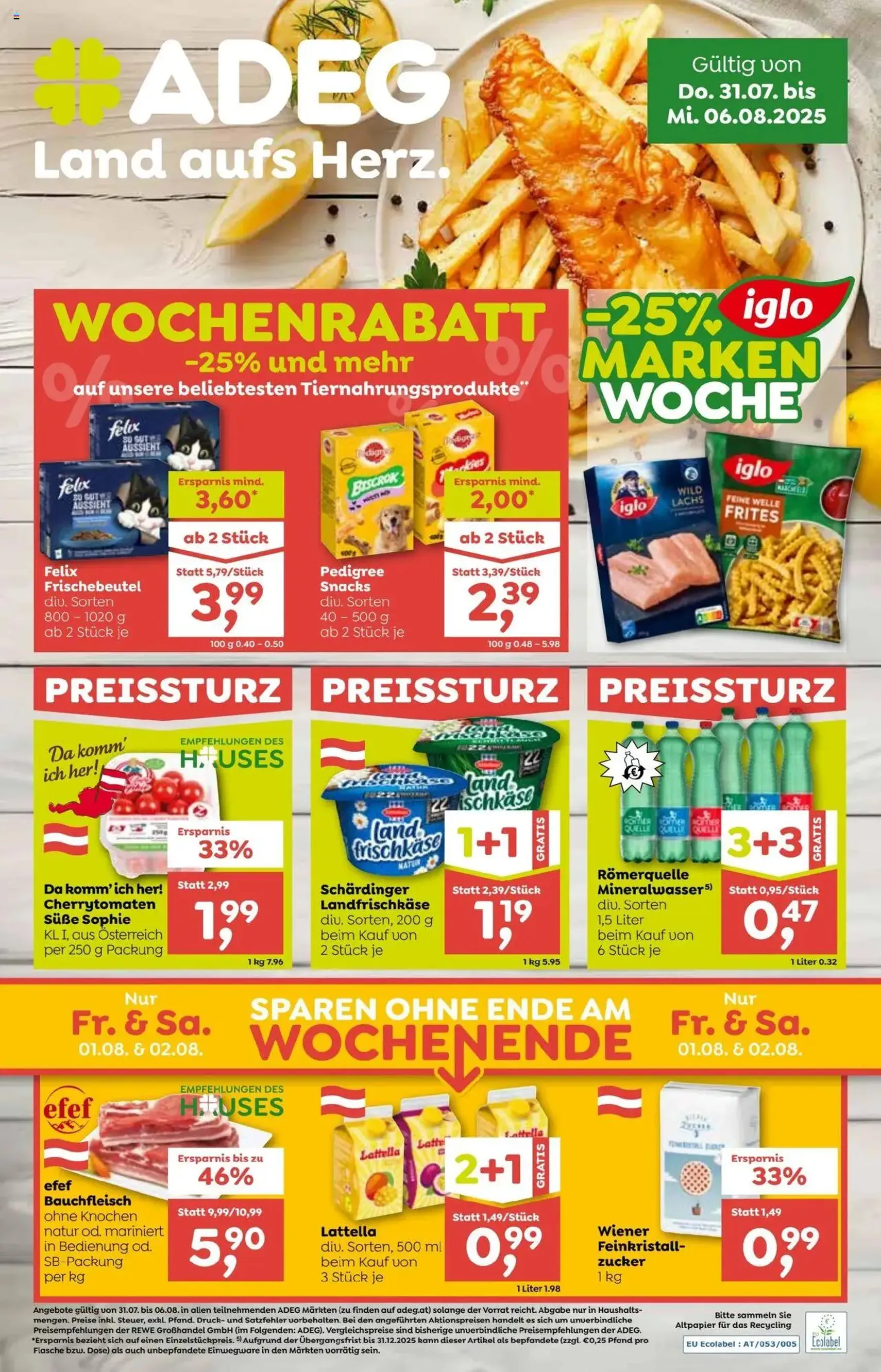 ADEG Flugblatt - Gültiger Prospekt ab 31.07.2025, Seite 1 von insgesamt 12