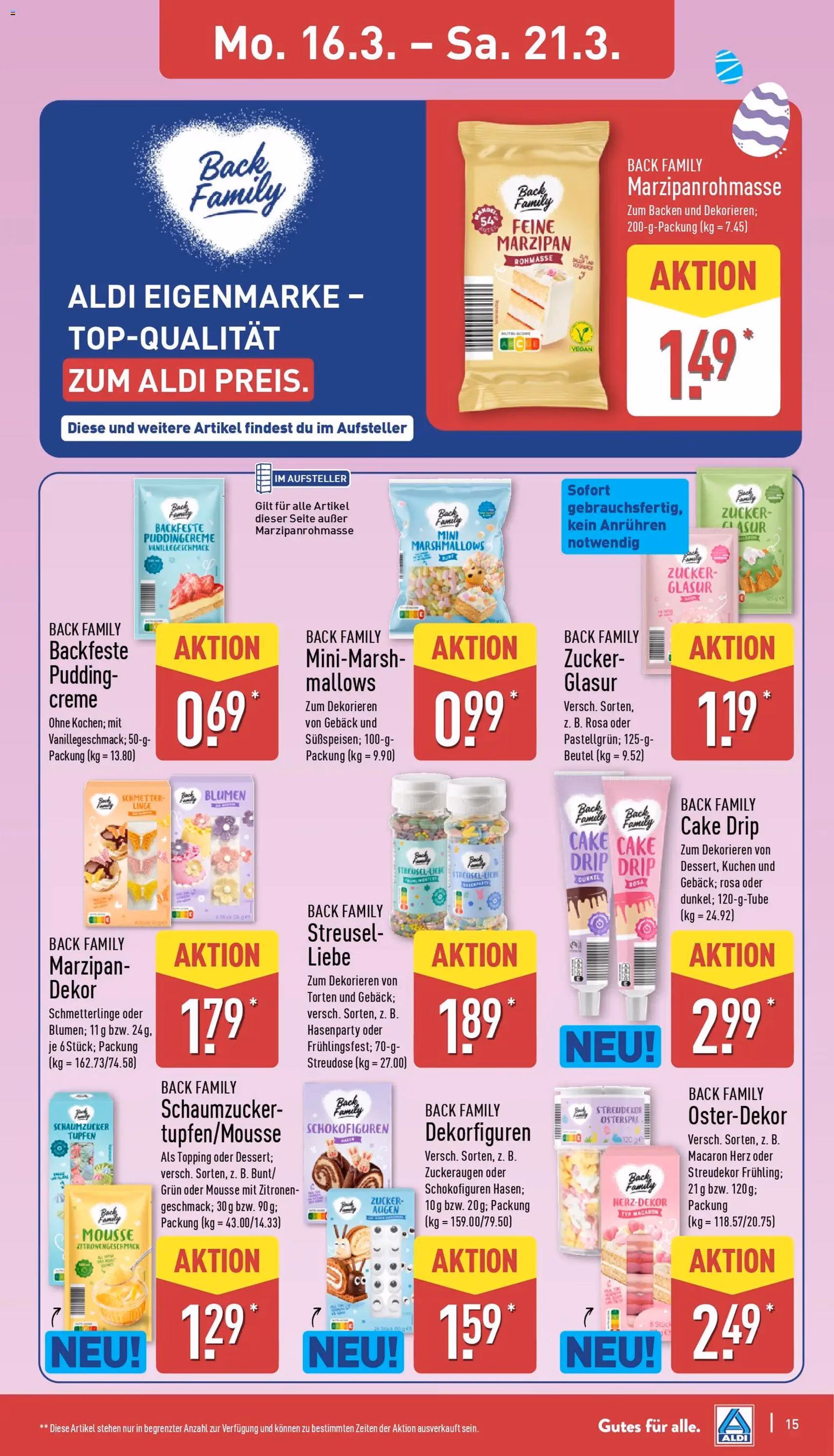 Aldi Prospekt - Gültiger Prospekt ab 16.03.2026, Seite 15 von insgesamt 42