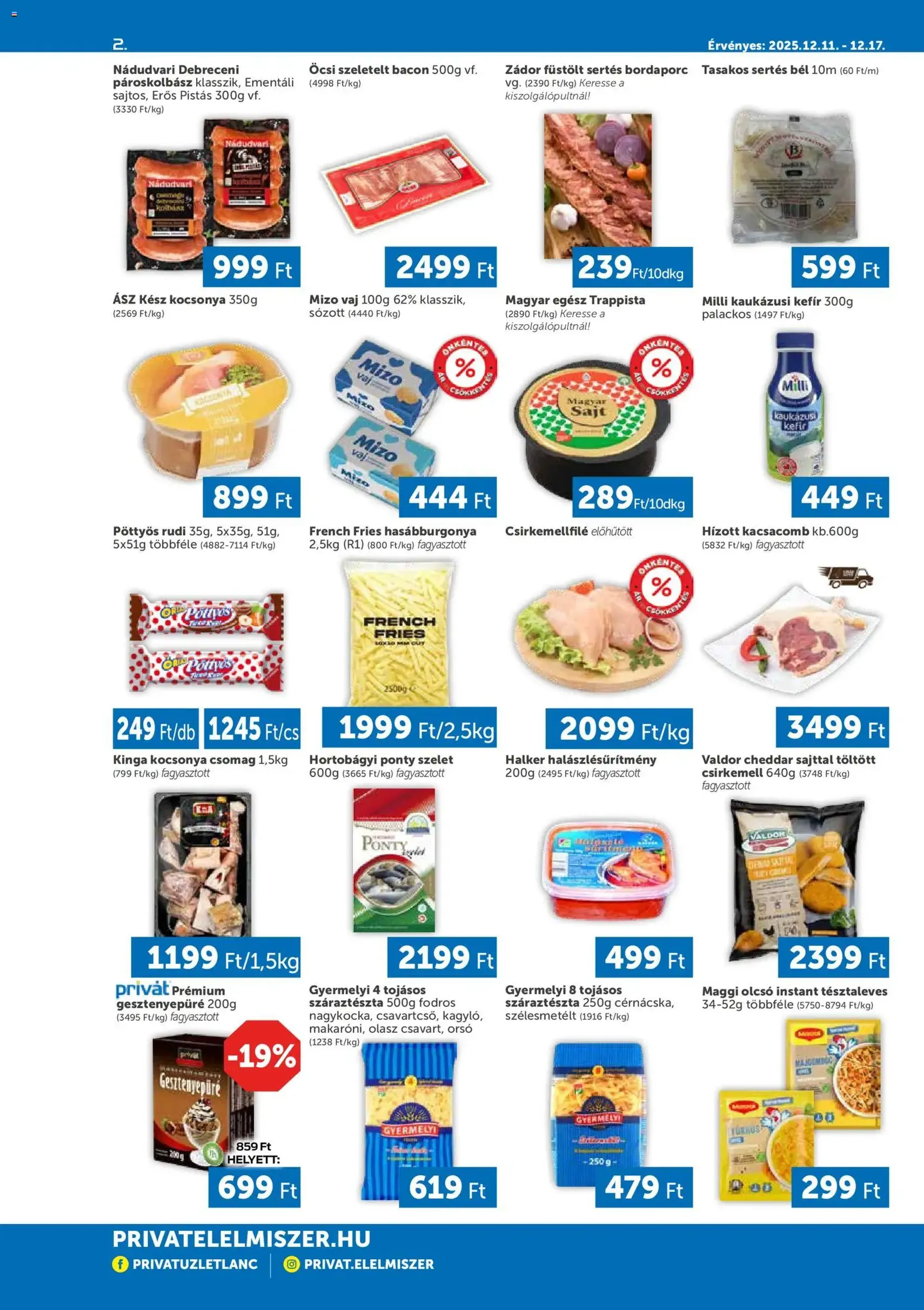 PRIVÁT Akciós újság - 2025.12.11. érvényes szórólap 2 oldal 4 oldalból