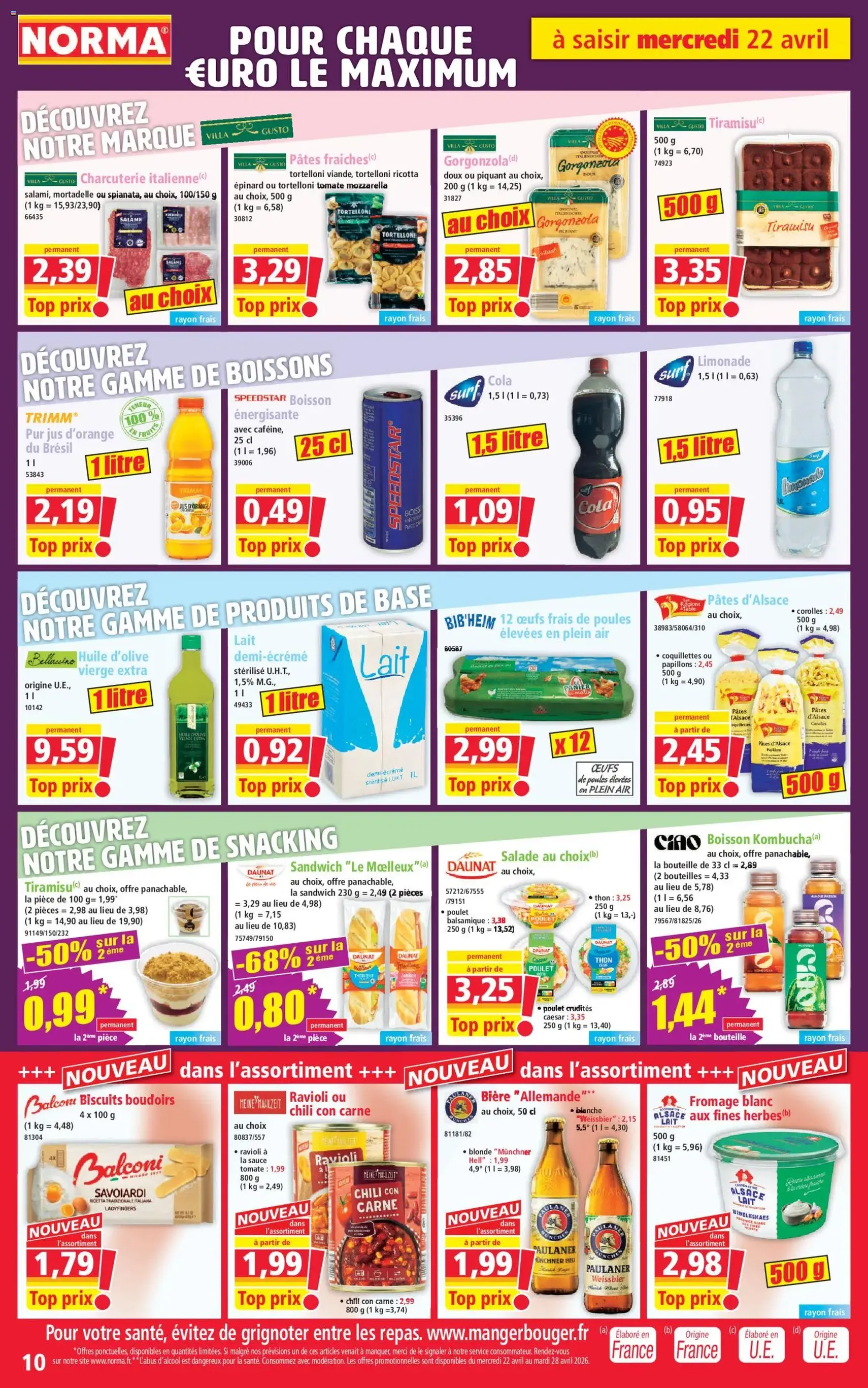 Norma catalogue - brochure valable à partir du 22/04/2026, page 10 sur 14