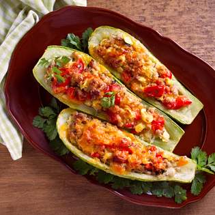 Recipe preview Baked zucchini with minced meat