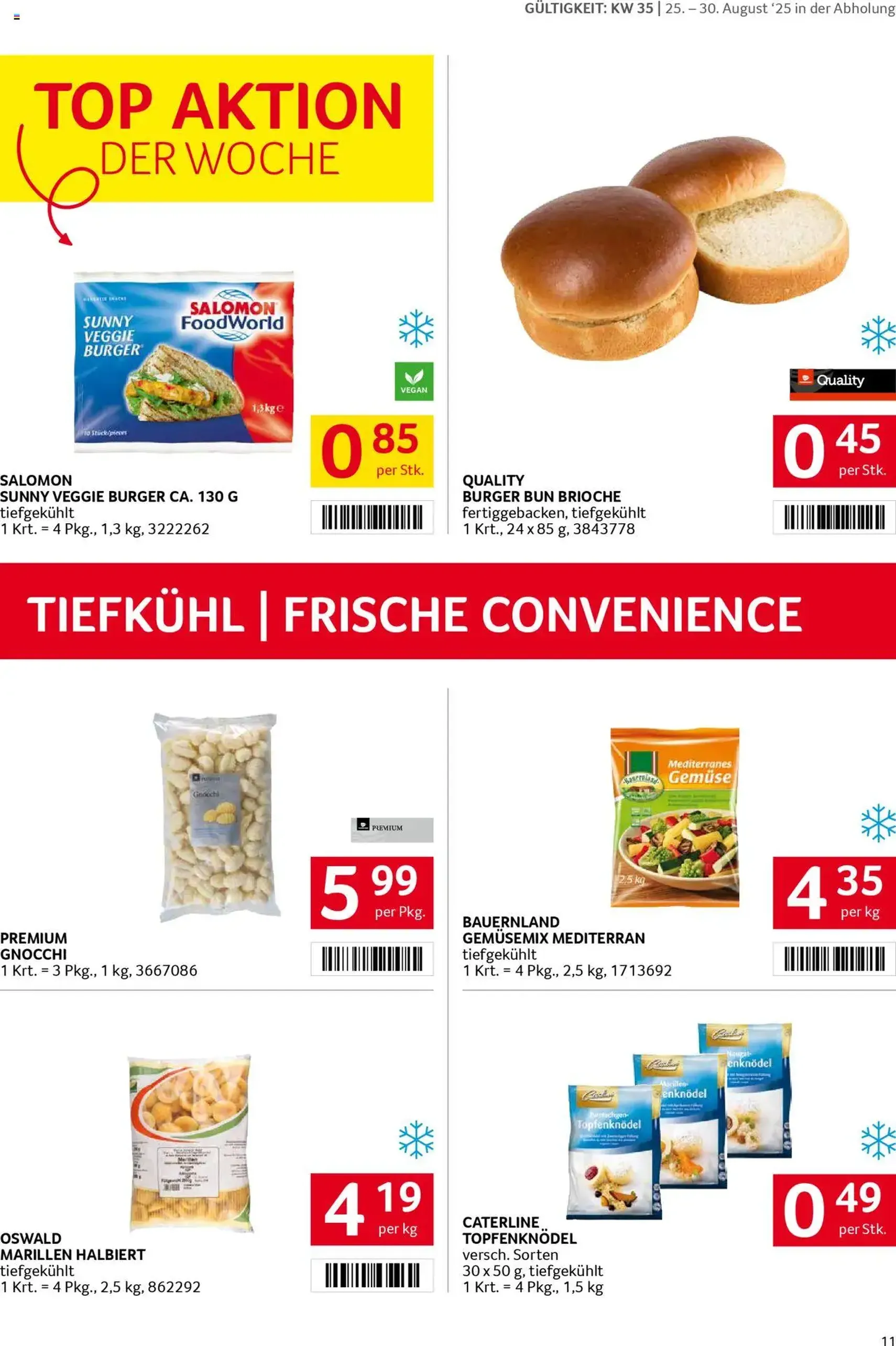 Transgourmet Flugblatt - Gültiger Prospekt ab 24.08.2025, Seite 11 von insgesamt 28 Transgourmet Flugblatt - Gültiger Prospekt ab 24.08.2025, Seite 11 von insgesamt 28