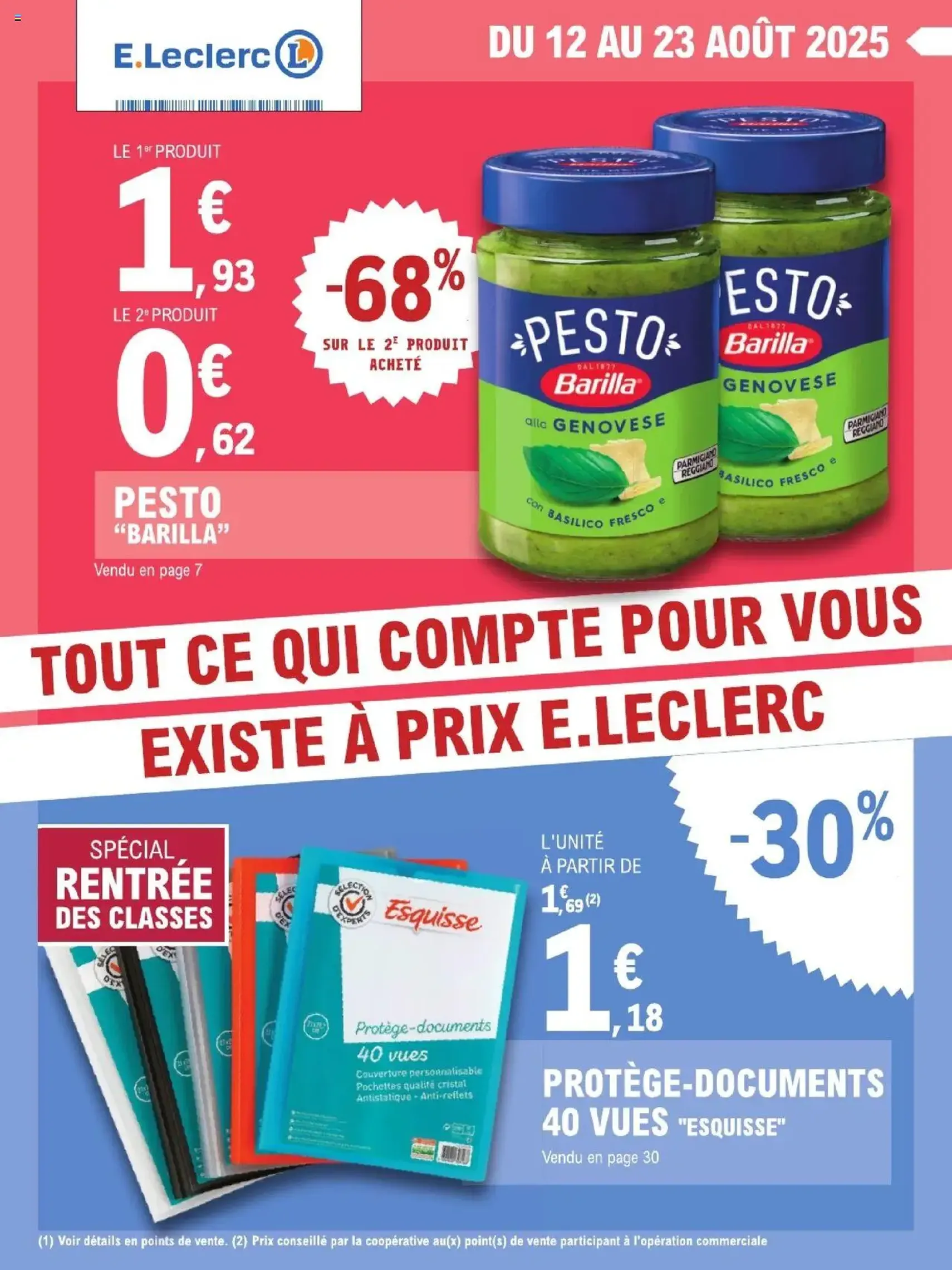 E.Leclerc catalogue semaine 34 - brochure valable à partir du 12/08/2025, page 1 sur 40