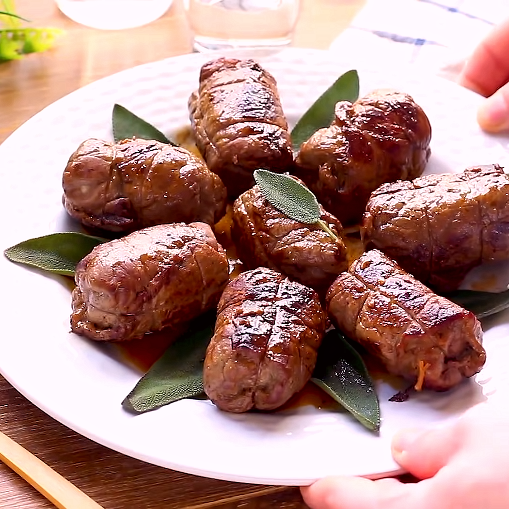 Involtini di carne in padella