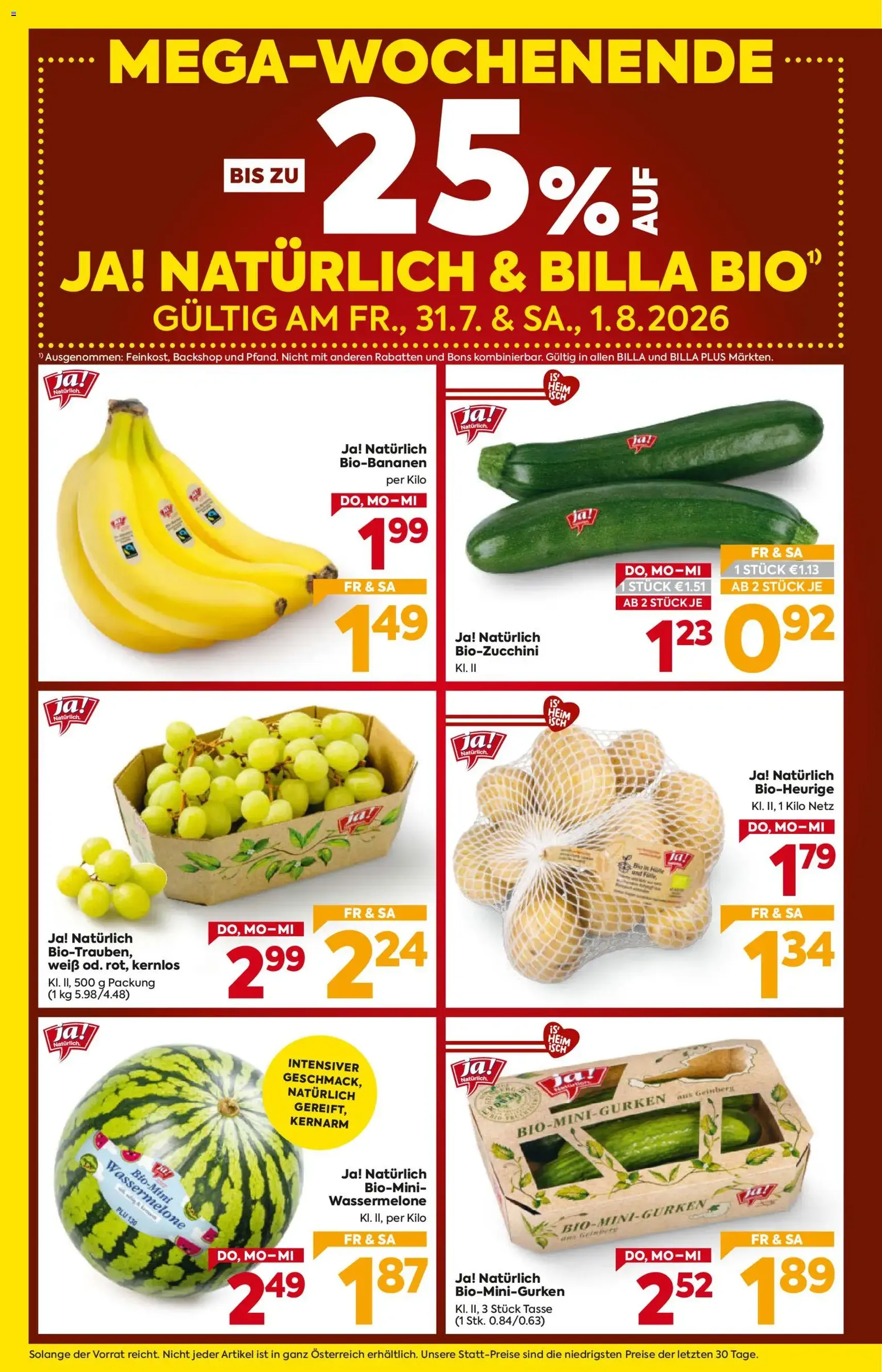 Billa AT akciós újság - 2026.07.30. érvényes szórólap 2 oldal 16 oldalból