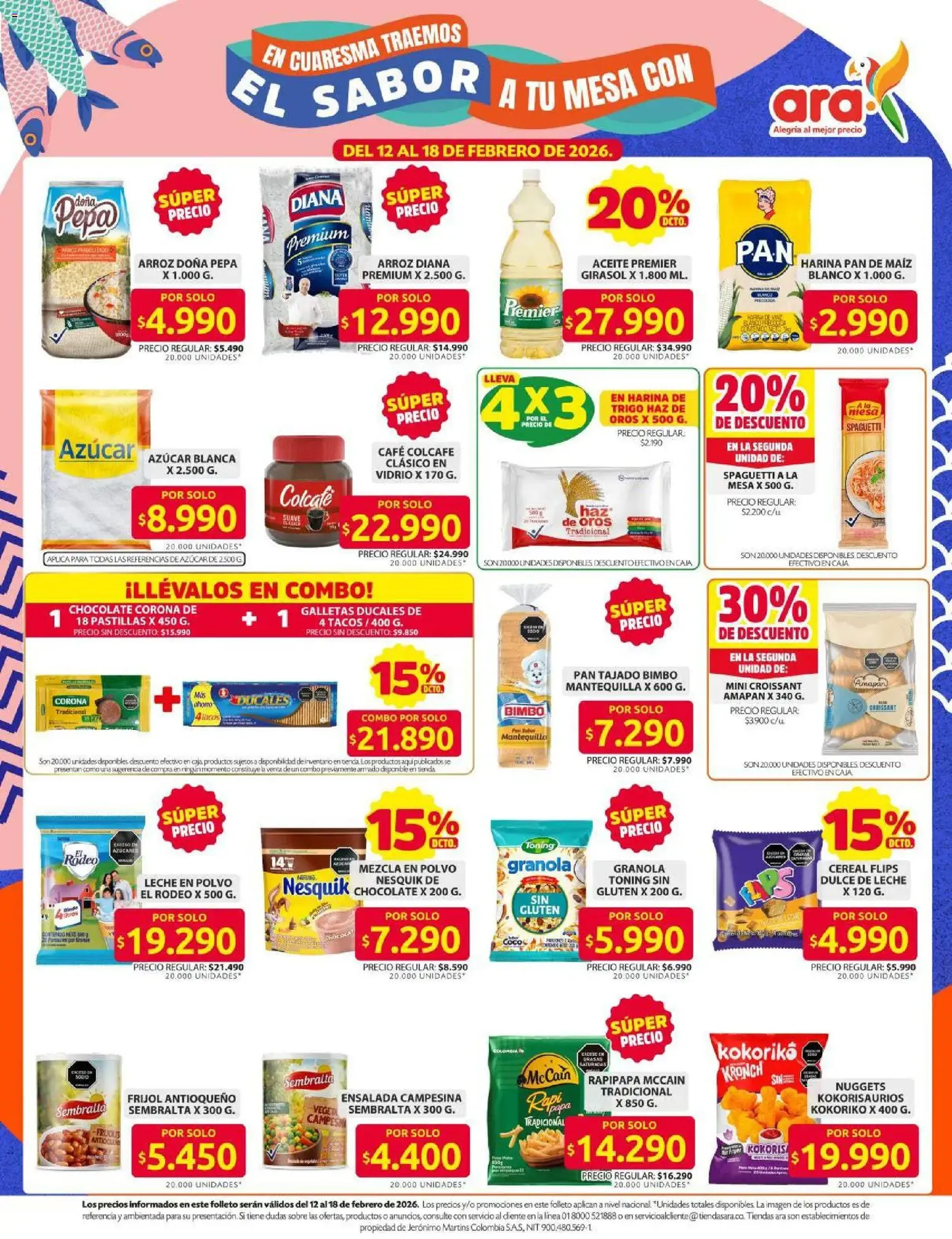 Ara - Ahorra con precios bajos y ofertas en la canasta familiar - folleto válido desde 12/02/2026 página 2 de 10