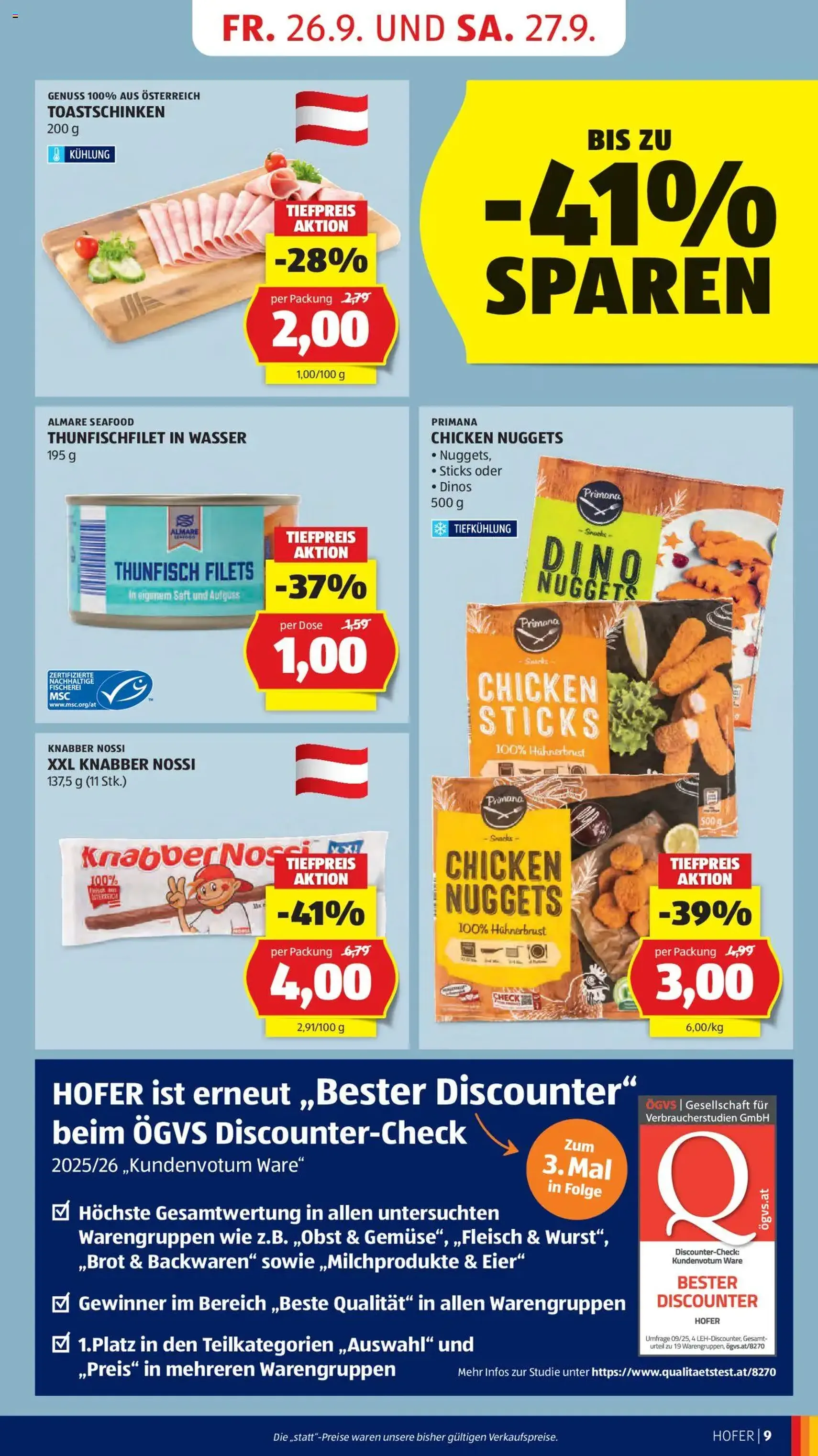 Hofer Flugblatt - Gültiger Prospekt ab 26.09.2025, Seite 11 von insgesamt 50