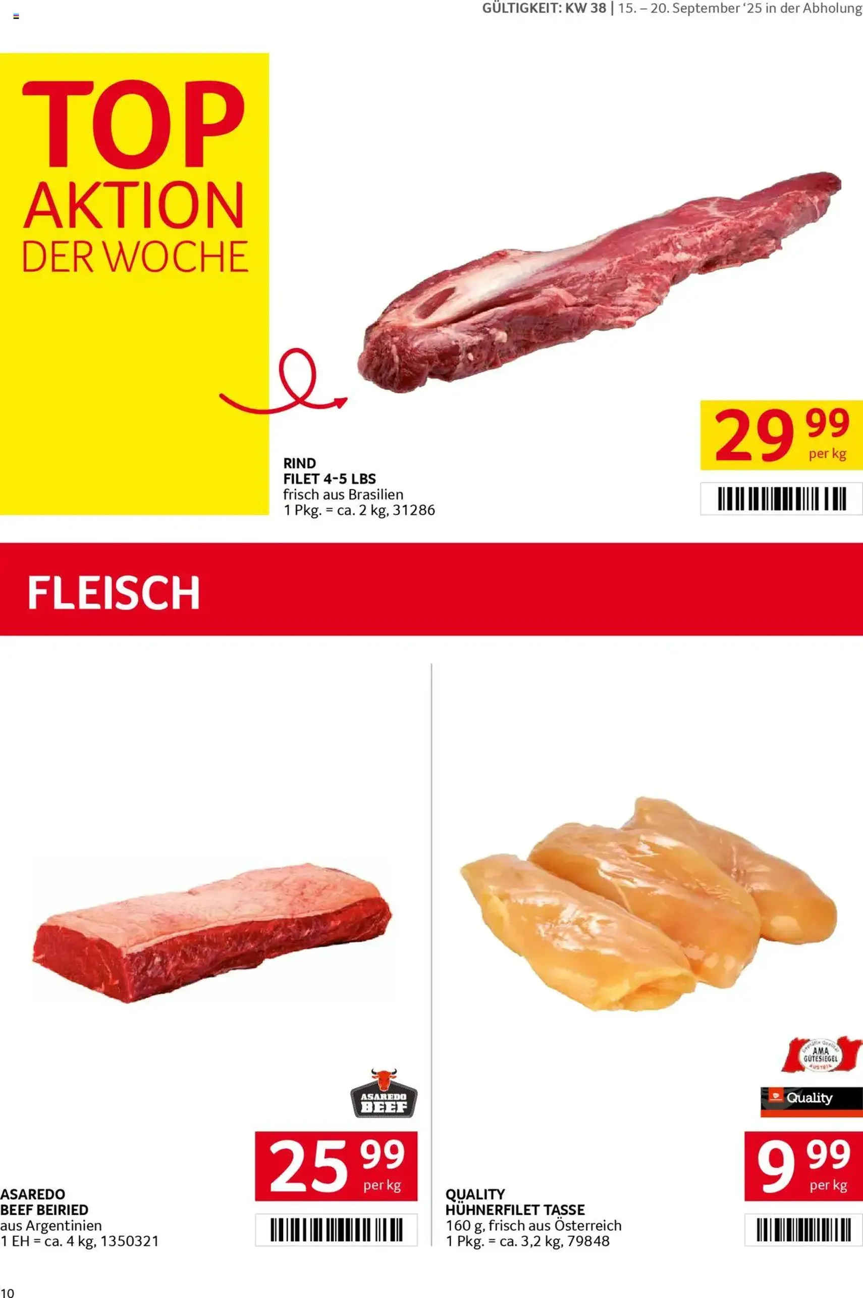 Transgourmet Flugblatt - Gültiger Prospekt ab 14.09.2025, Seite 10 von insgesamt 36 Transgourmet Flugblatt - Gültiger Prospekt ab 14.09.2025, Seite 10 von insgesamt 36