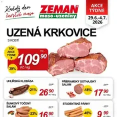 Prodejny Zeman leták - náhled letáku platný od 29.06.2026