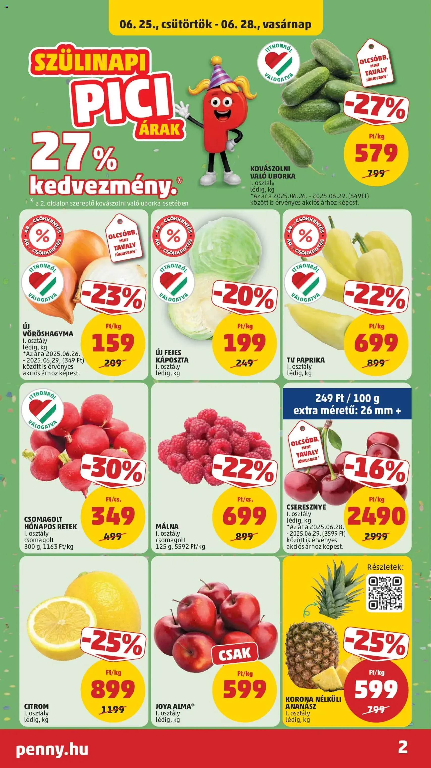 PENNY akciós újság - 2026.06.25. érvényes szórólap 2 oldal 40 oldalból