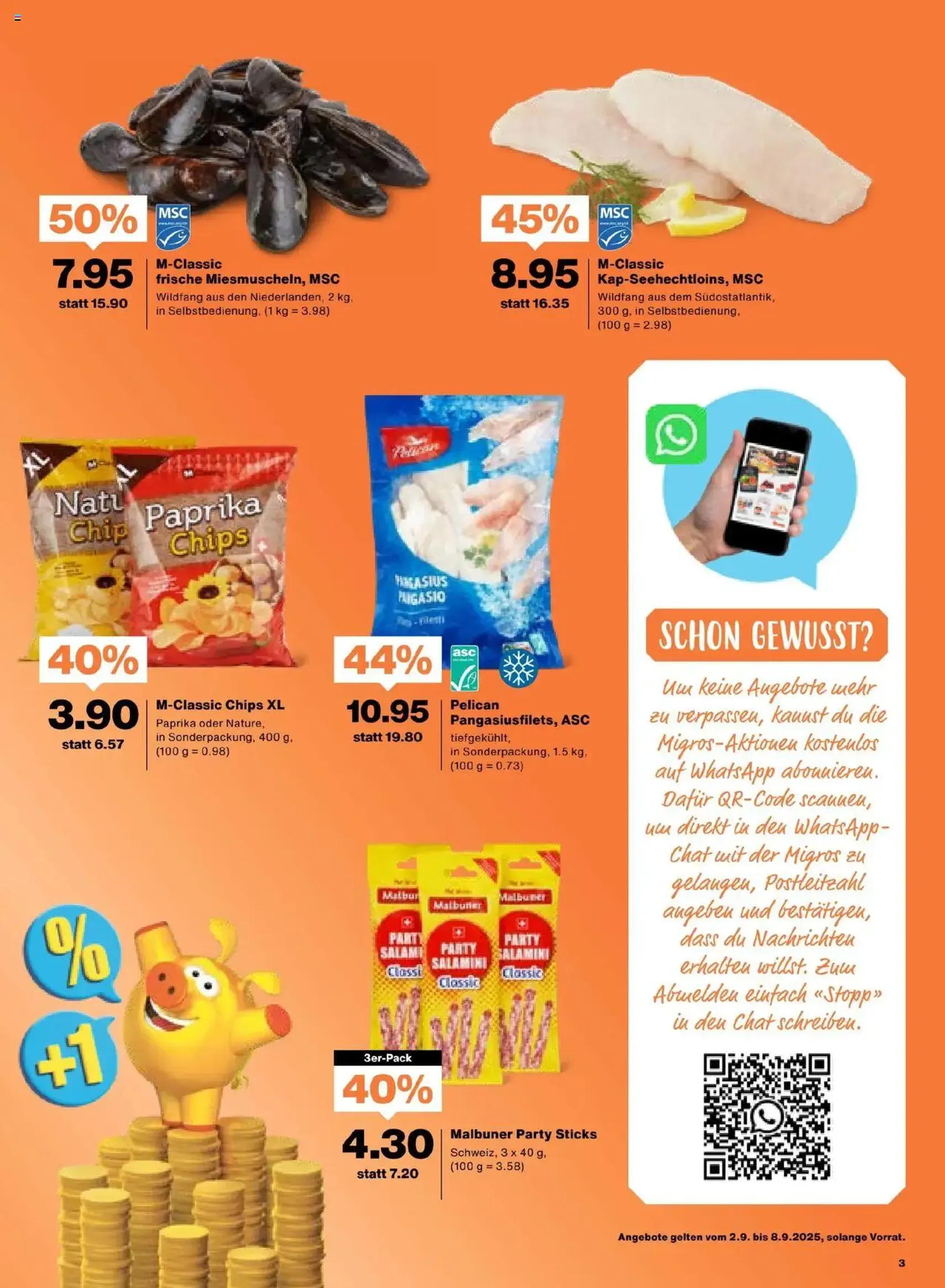 Migros Aktionen - Gültiger Prospekt ab 02.09.2025, Seite 3 von insgesamt 20 Migros Aktionen - Gültiger Prospekt ab 02.09.2025, Seite 3 von insgesamt 20