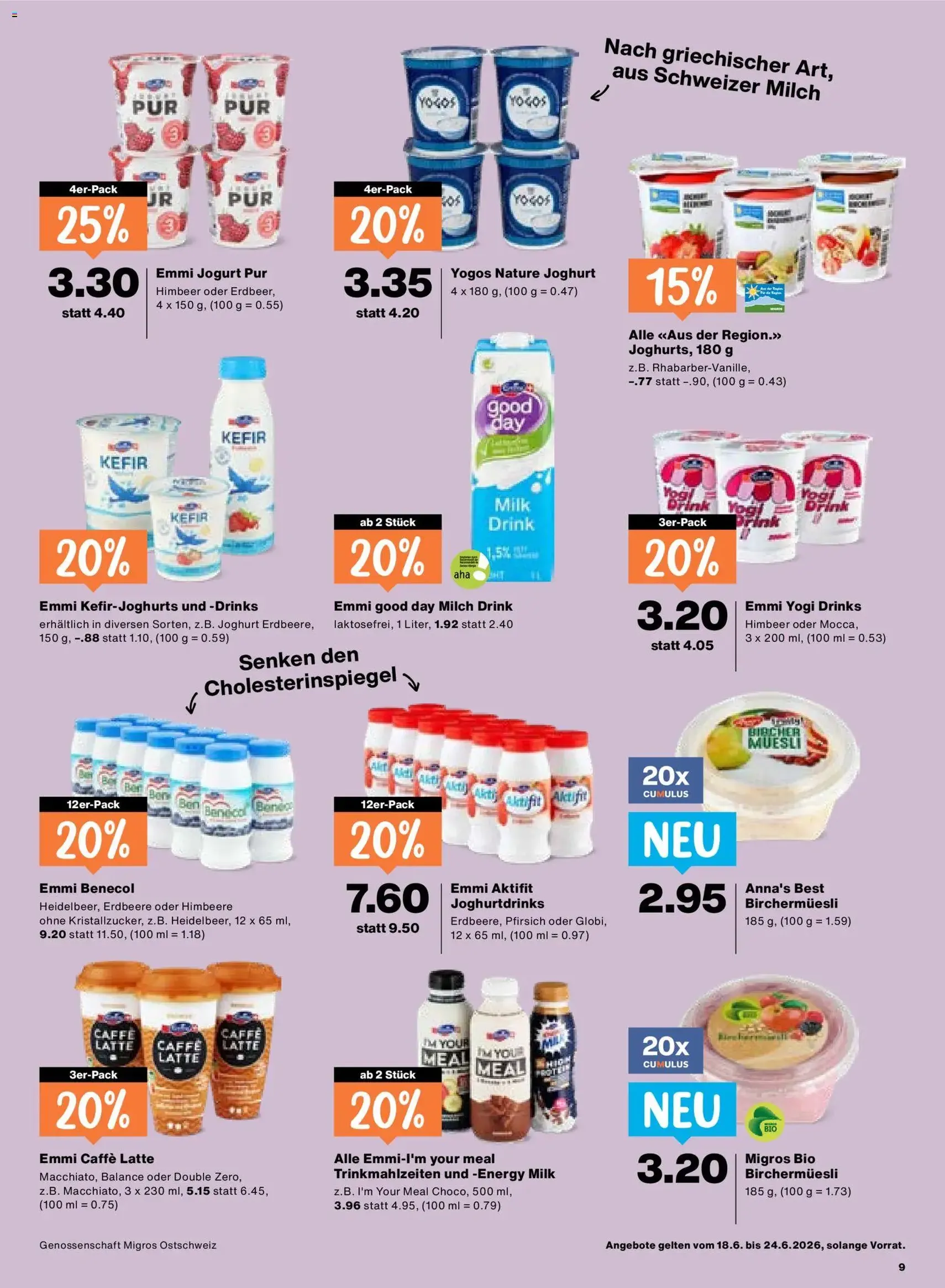 Migros aktionen - Gültiger Prospekt ab 18.06.2026, Seite 9 von insgesamt 24
