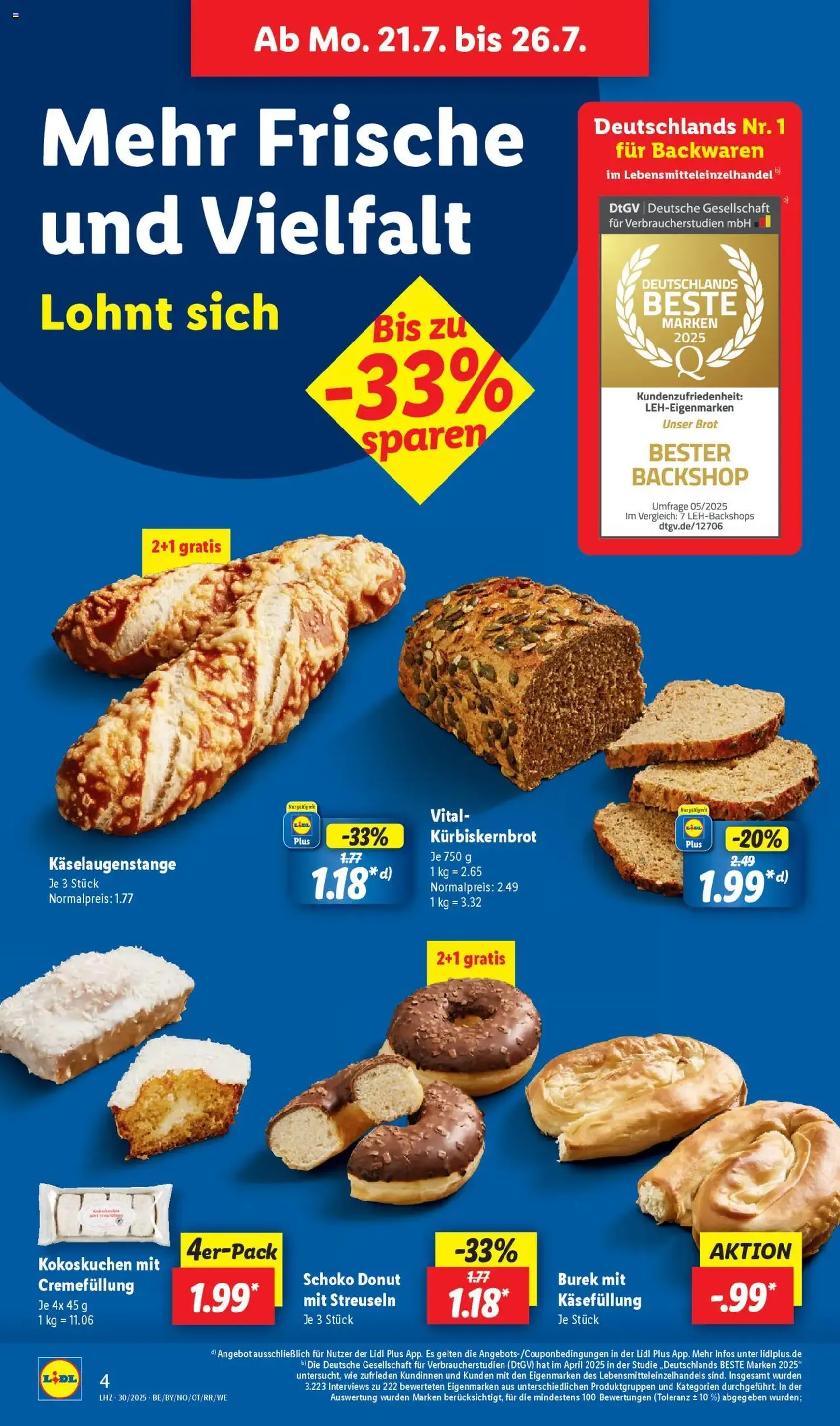 Lidl Prospekt - Gültiger Prospekt ab 21.07.2025, Seite 4 von insgesamt 62