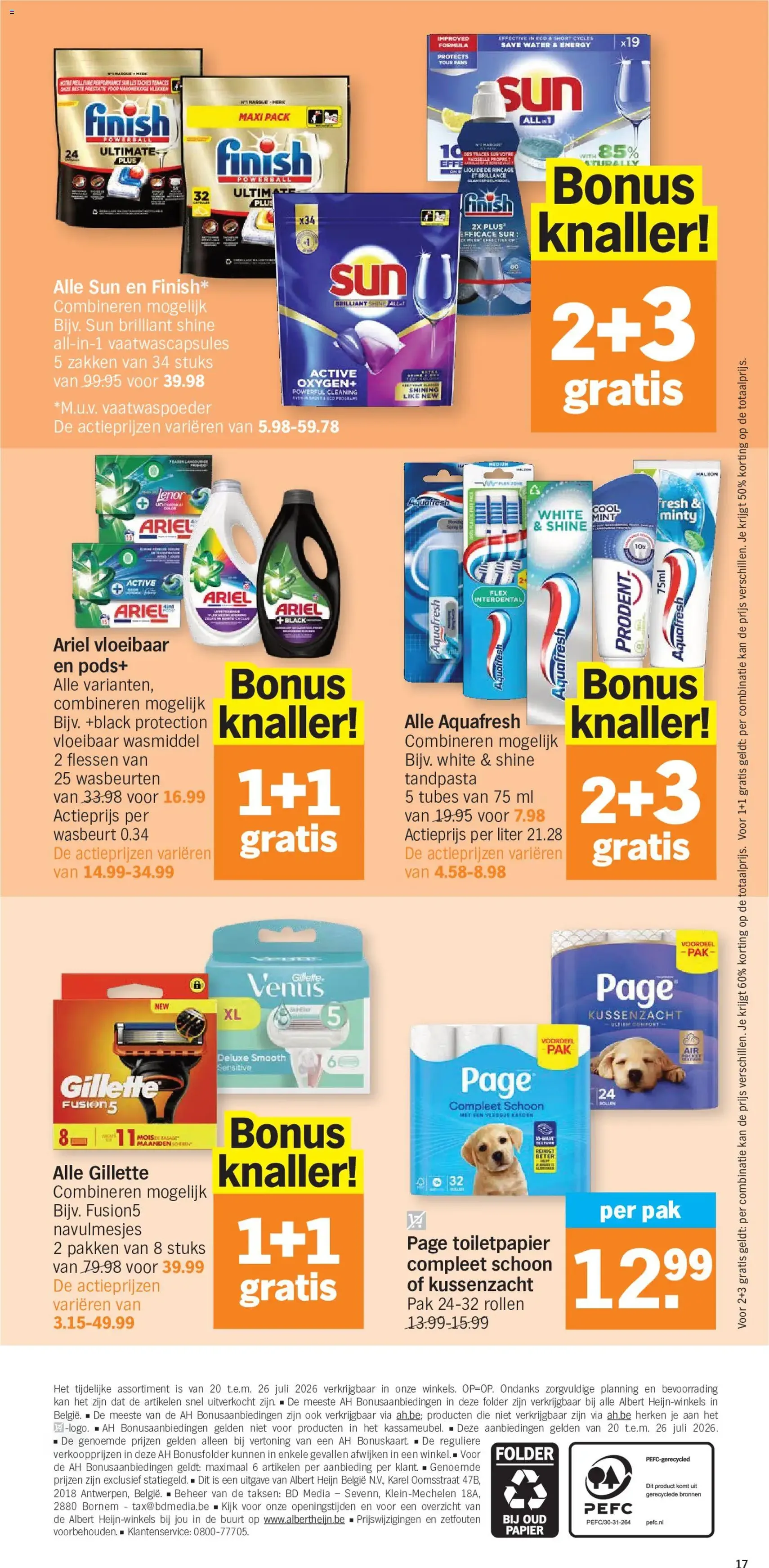 Albert Heijn Folder week / de la semaine 30 - geldige folder vanaf 20/07/2026 pagina 17 van 18