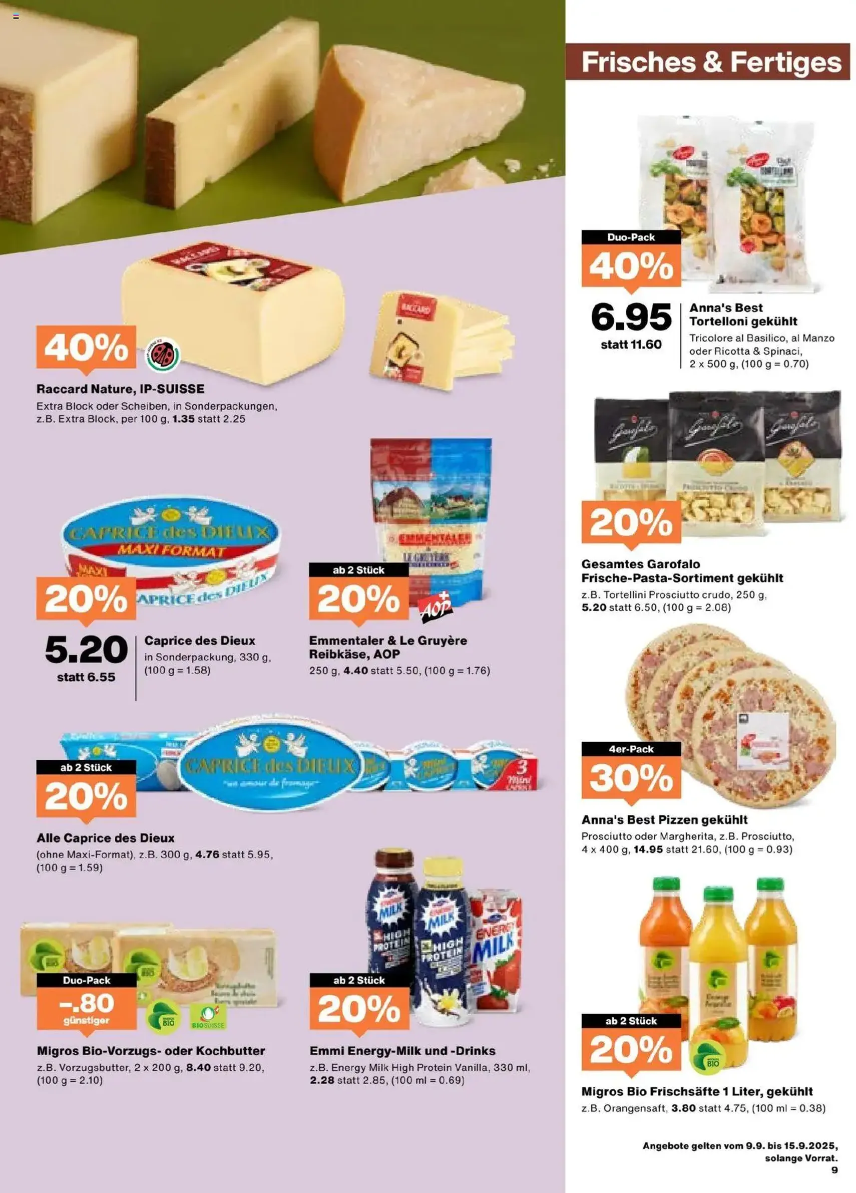 Migros Aktionen - Gültiger Prospekt ab 09.09.2025, Seite 9 von insgesamt 20 Migros Aktionen - Gültiger Prospekt ab 09.09.2025, Seite 9 von insgesamt 20
