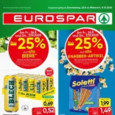 Eurospar Flugblatt - Prospekt Vorschau gültig ab 25.09.2025