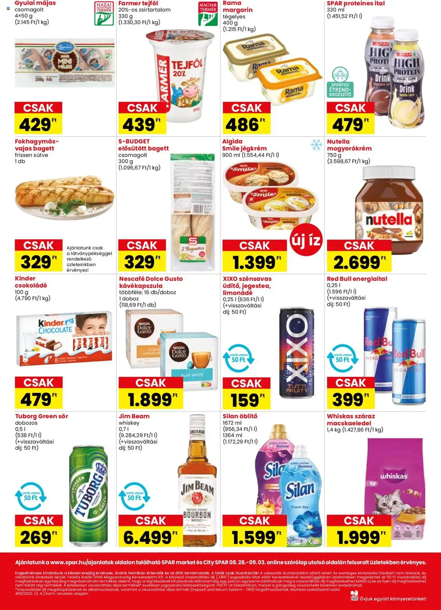 Spar Market Akciós újság - 2025.08.28. érvényes szórólap 2 oldal 2 oldalból