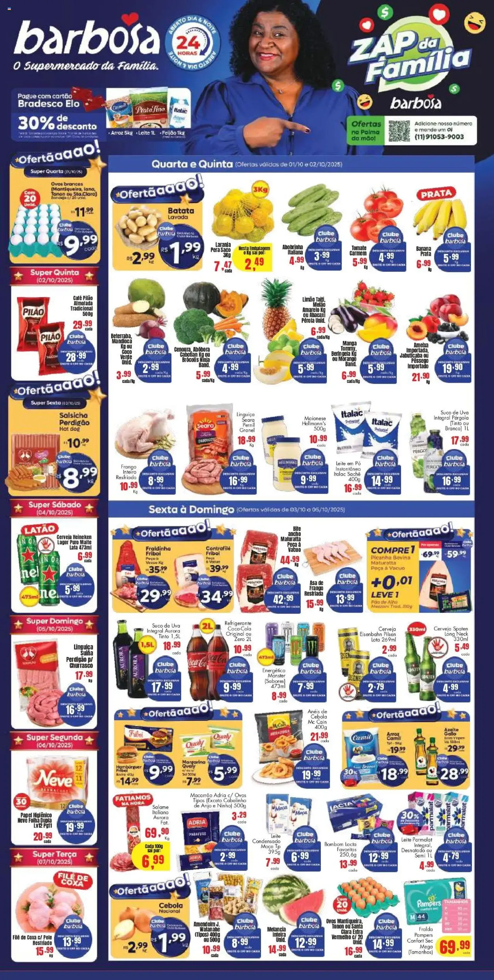 Barbosa Supermercados - Ofertas da semana - folheto válido a partir de 01/10/2025 página 1 de 4